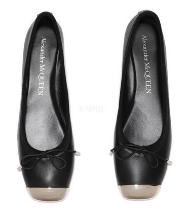 Alexander McQueen o1w1db10925 Punk Ballet Flat in Black Size US 10 / IT 40 - 3 Thumbnail