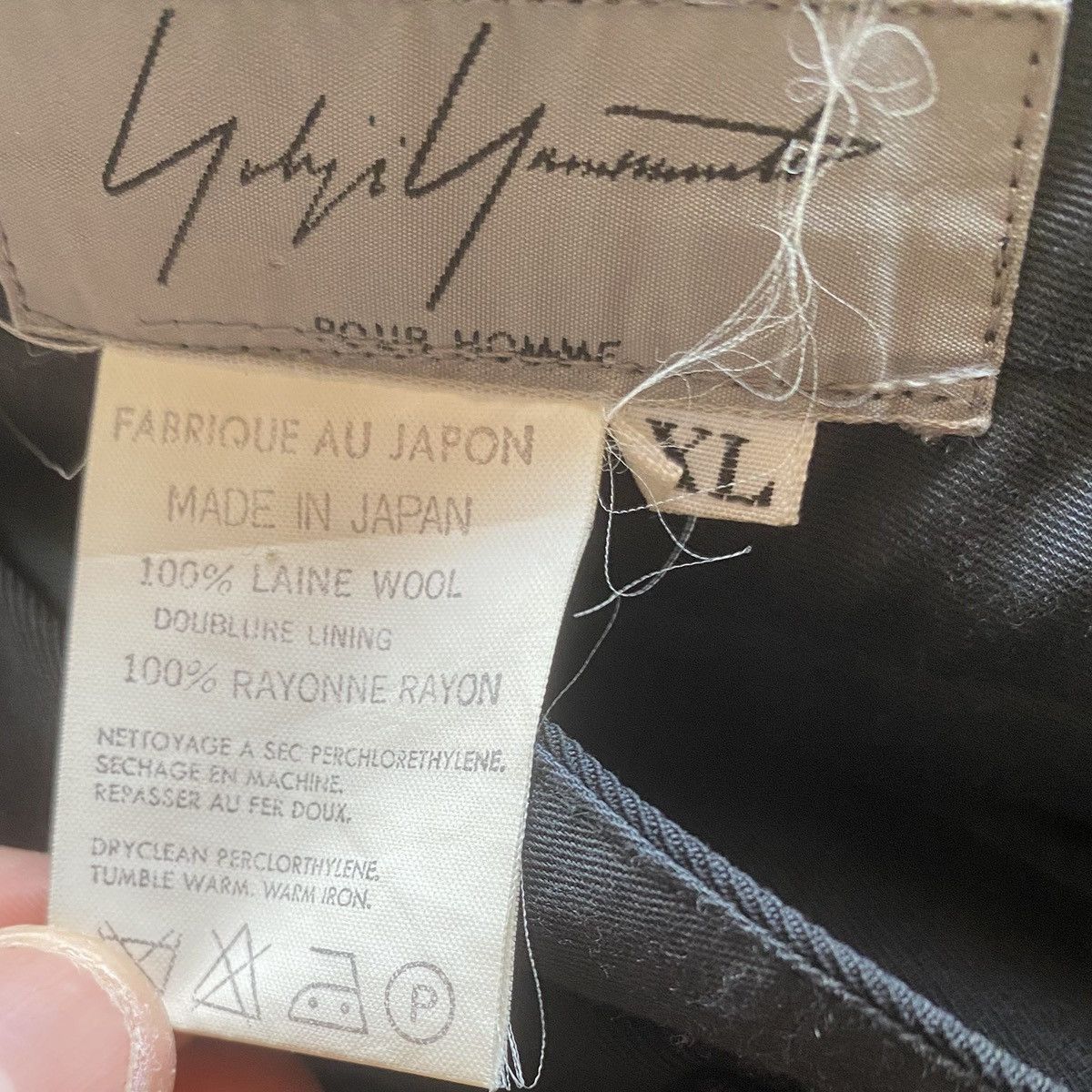 Yohji Yamamoto Fall94 Wool Garbadine Baggy Trousers Size US 34 / EU 50 - 5 Thumbnail