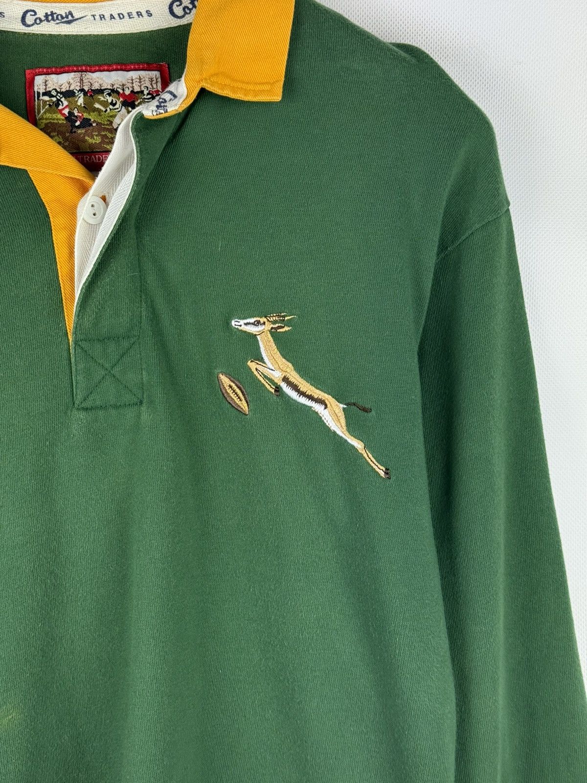 Cotton Traders VTG South Africa Rugby Union Long Sleeve Rugby Shirt Jersey Size US S / EU 44-46 / 1 - 9 Thumbnail