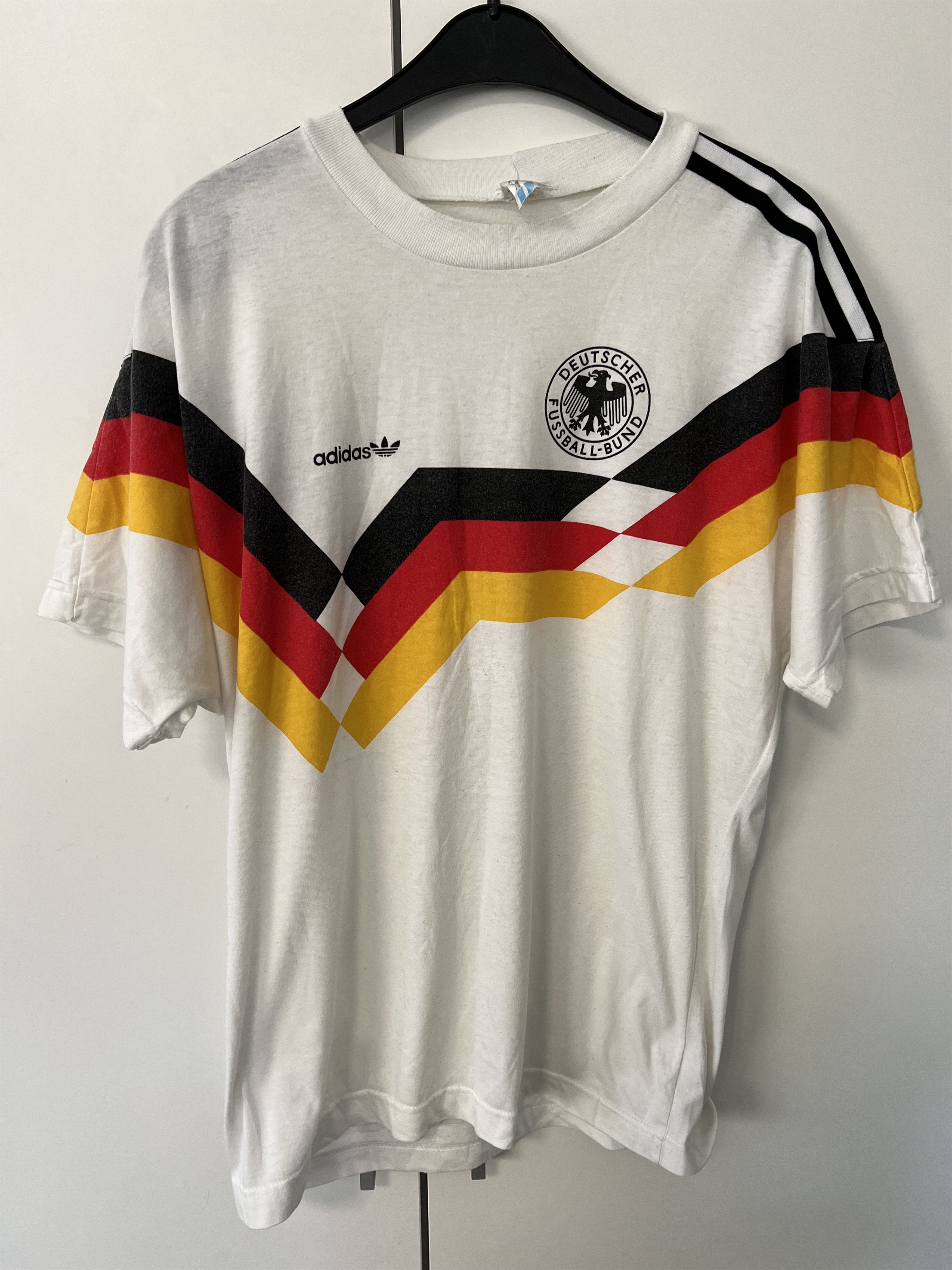 Adidas GERMANY 1988-90 TRAINING HOME SHIRT FOOTBALL SOCCER JERSEY Size US M / EU 48-50 / 2 - 4 Thumbnail