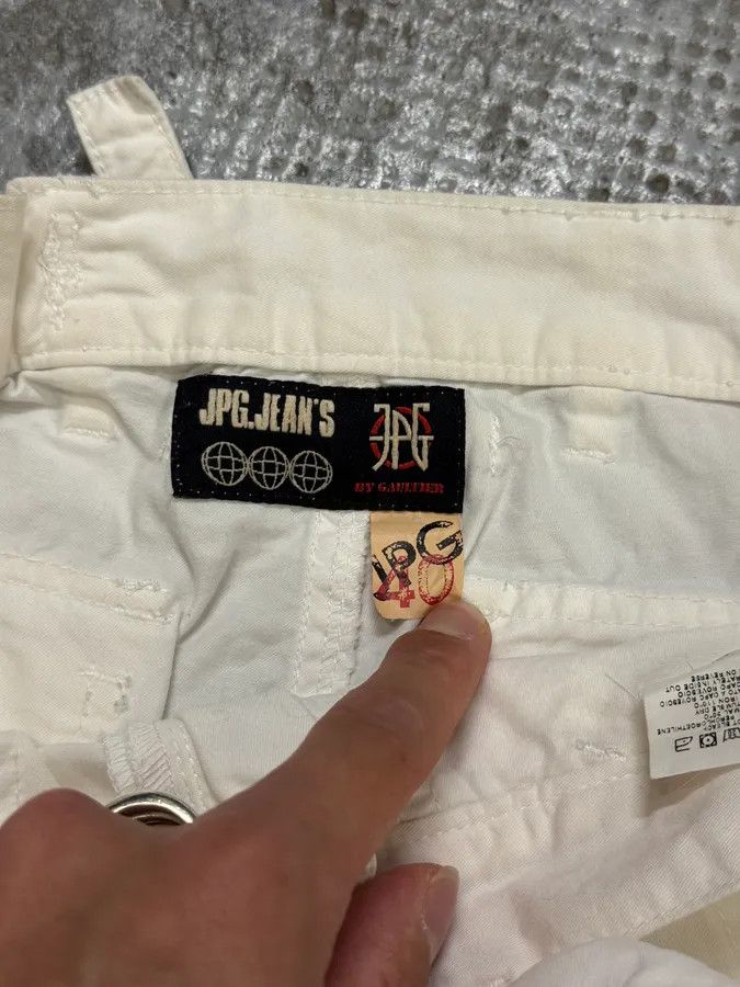 Designer × Jean Paul Gaultier × Vintage Jean Paul Gaultier Trompe L Oeil Pockets Cargo White Pants Size US 30 / EU 46 - 9 Thumbnail