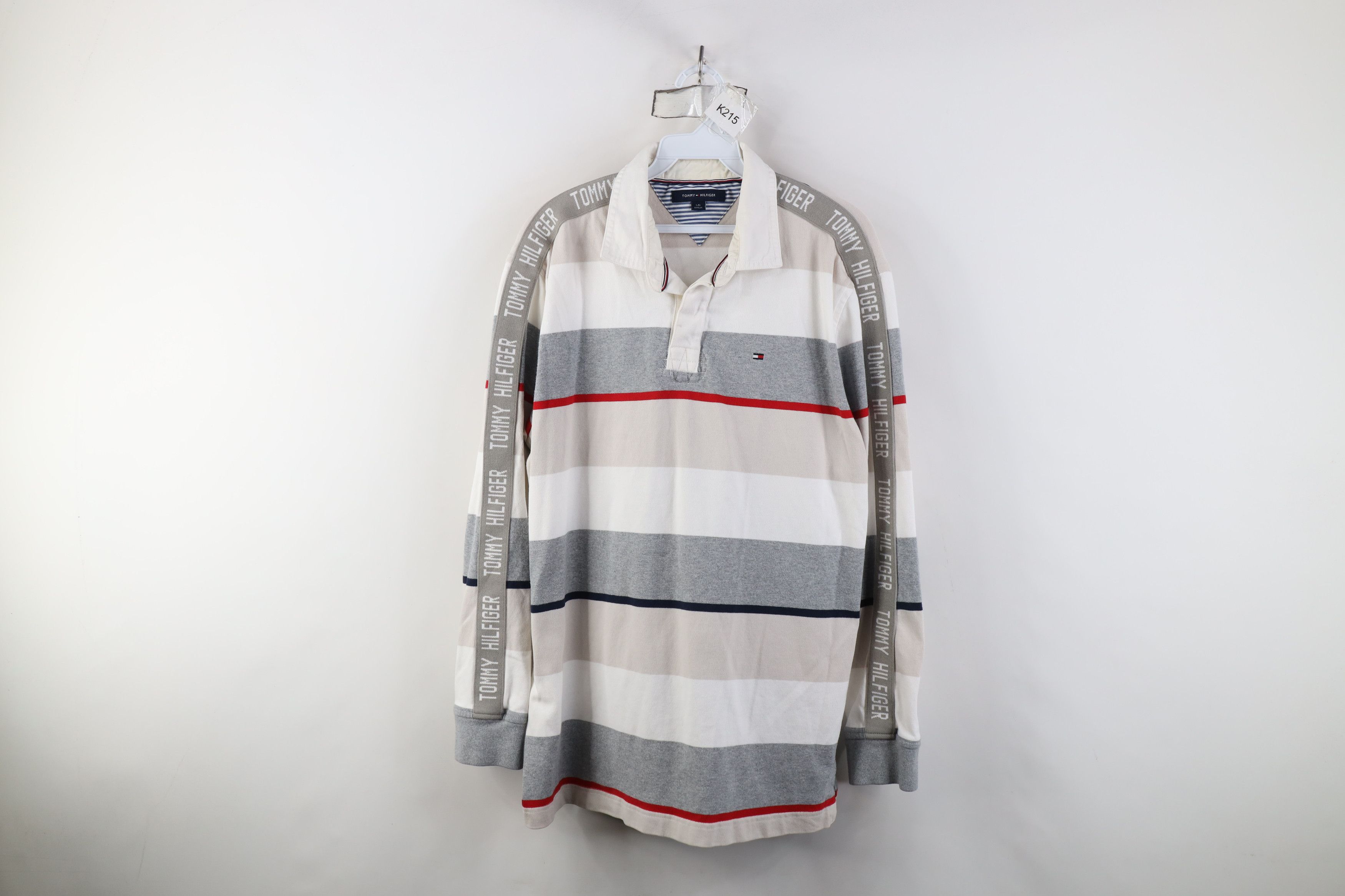 Tommy Hilfiger Vintage Y2K Tommy Hilfiger Long Sleeve Rugby Polo Shirt Size US L / EU 52-54 / 3 - 1 Thumbnail