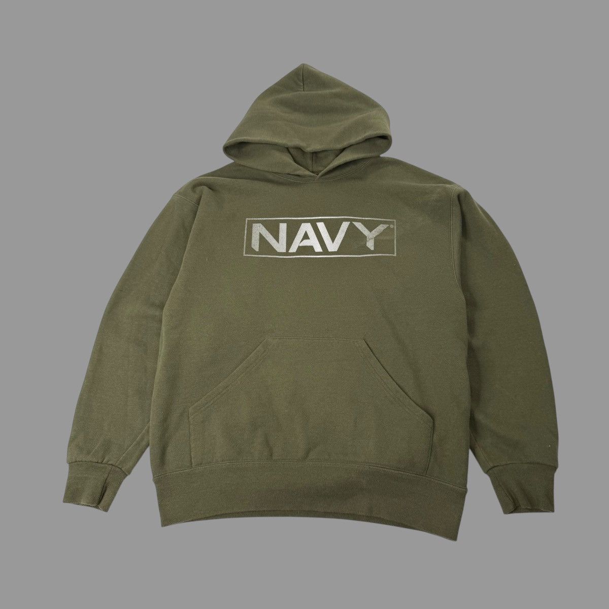 Vintage Vintage U.S. navy olive green hoodie Size US M / EU 48-50 / 2 - 1 Thumbnail