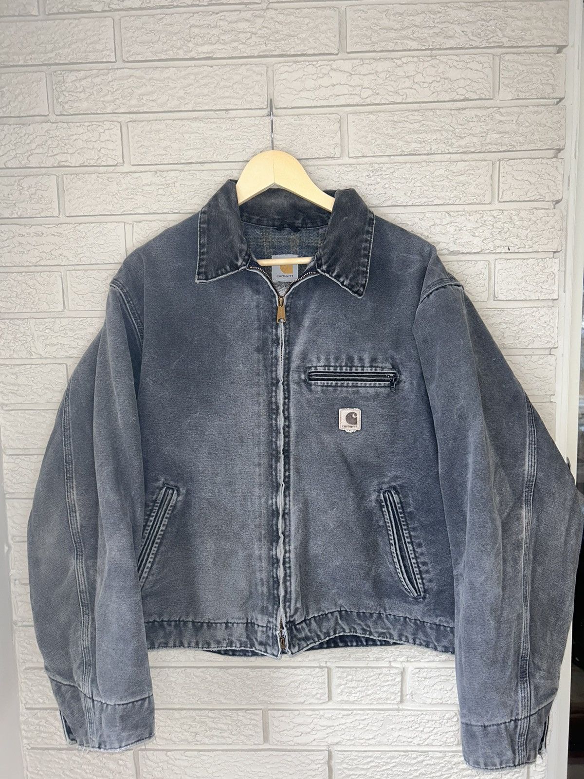 Vintage Carhartt Detroit Jacket J97 PTL Faded Black 90s