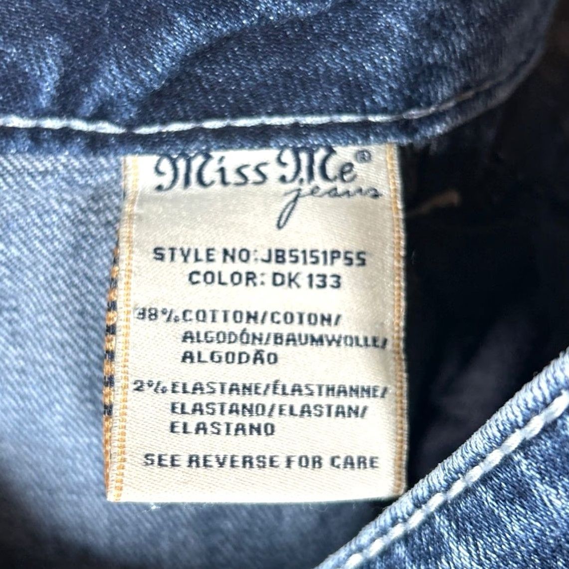 Miss Me Miss Me Jeans Blue Denim Mid Rise Boyfriend Capri Stretch 29 Womens Size 29" - 5 Thumbnail
