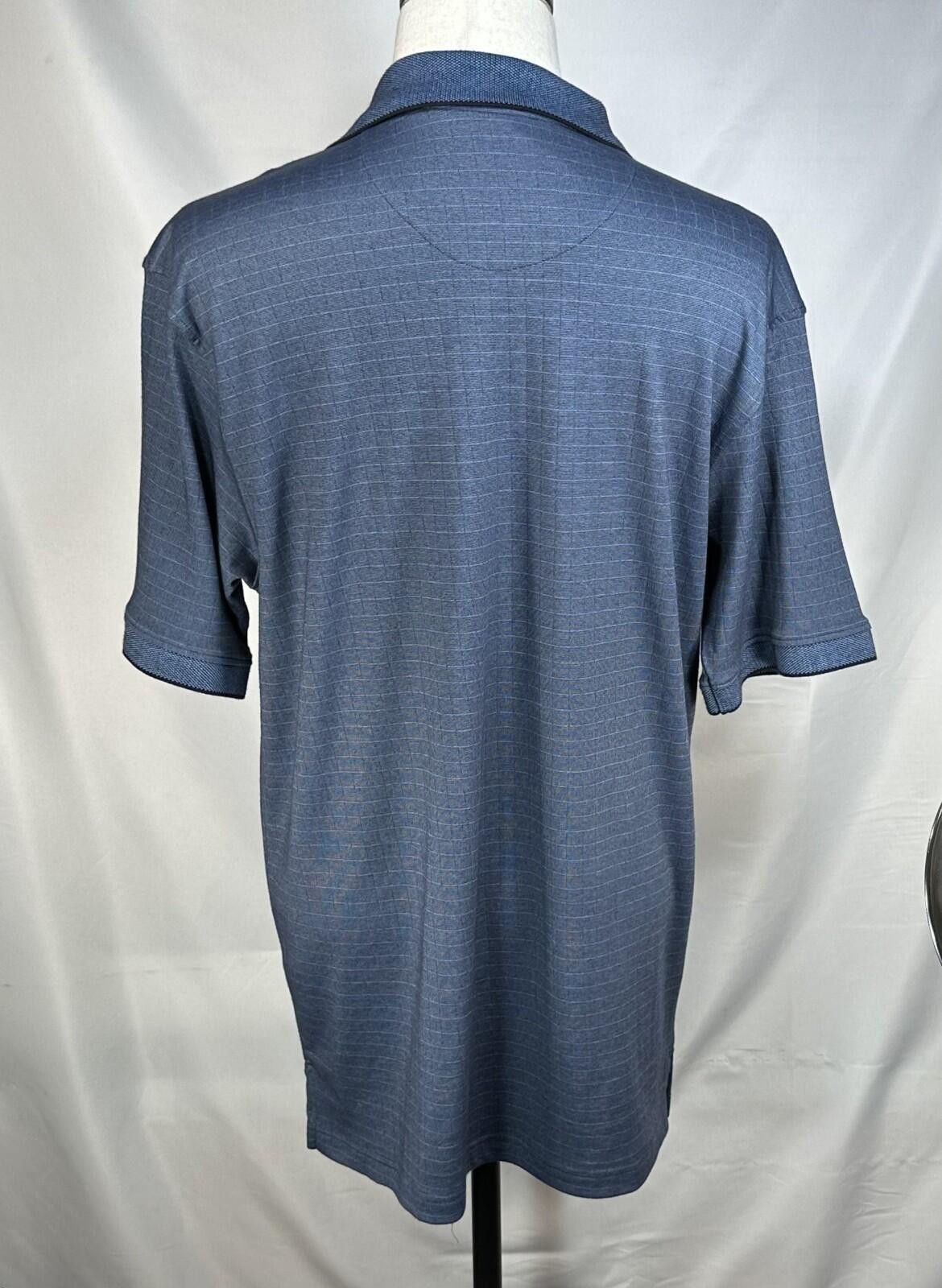 Architect Architect NWT 1/4 Button Striped Polo Shirt Blue Mens XL Size US XL / EU 56 / 4 - 2 Thumbnail