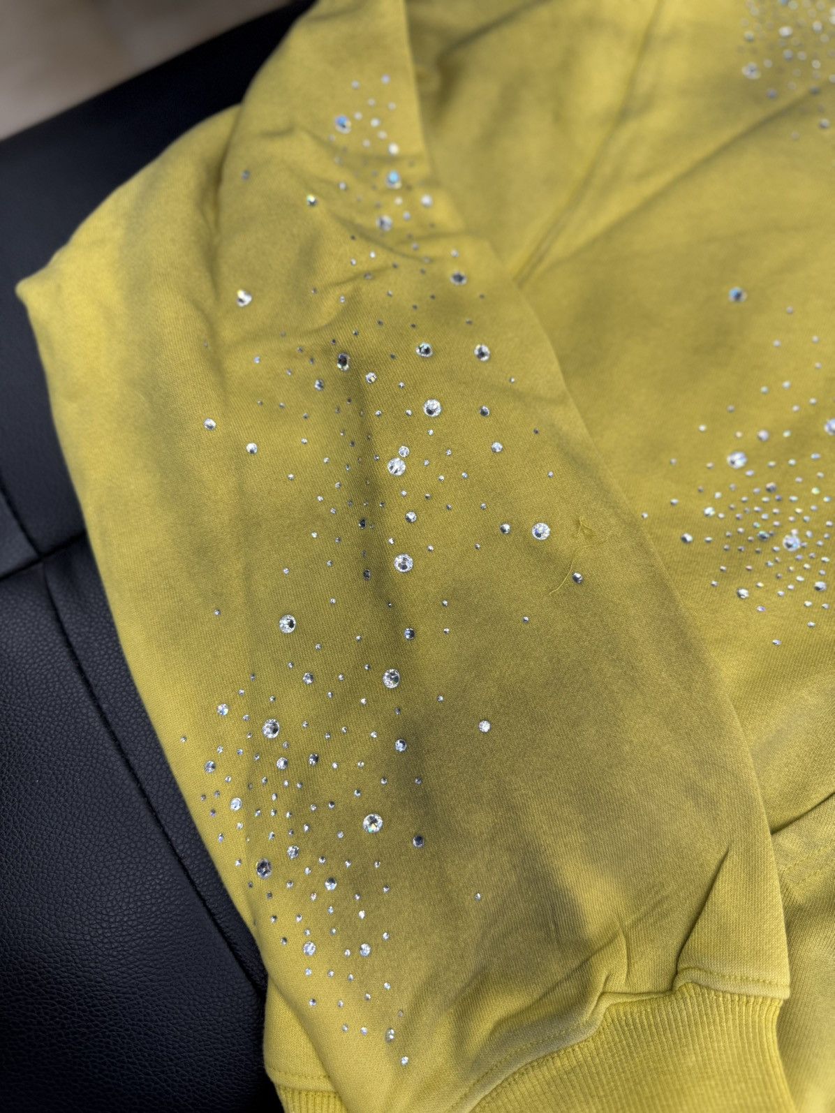 Vale Valley Hoodie Stone Zip Up Yellow Crystals Size Large (NEW) Size US L / EU 52-54 / 3 - 8 Thumbnail