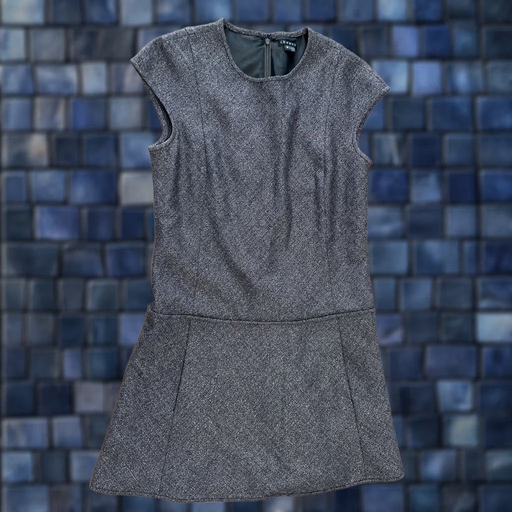 Theory Theory Harlequin Gray Wool Drop Waist Tweed Shift Dress Size 8 Women Size M / US 6-8 / IT 42-44 - 1 Thumbnail