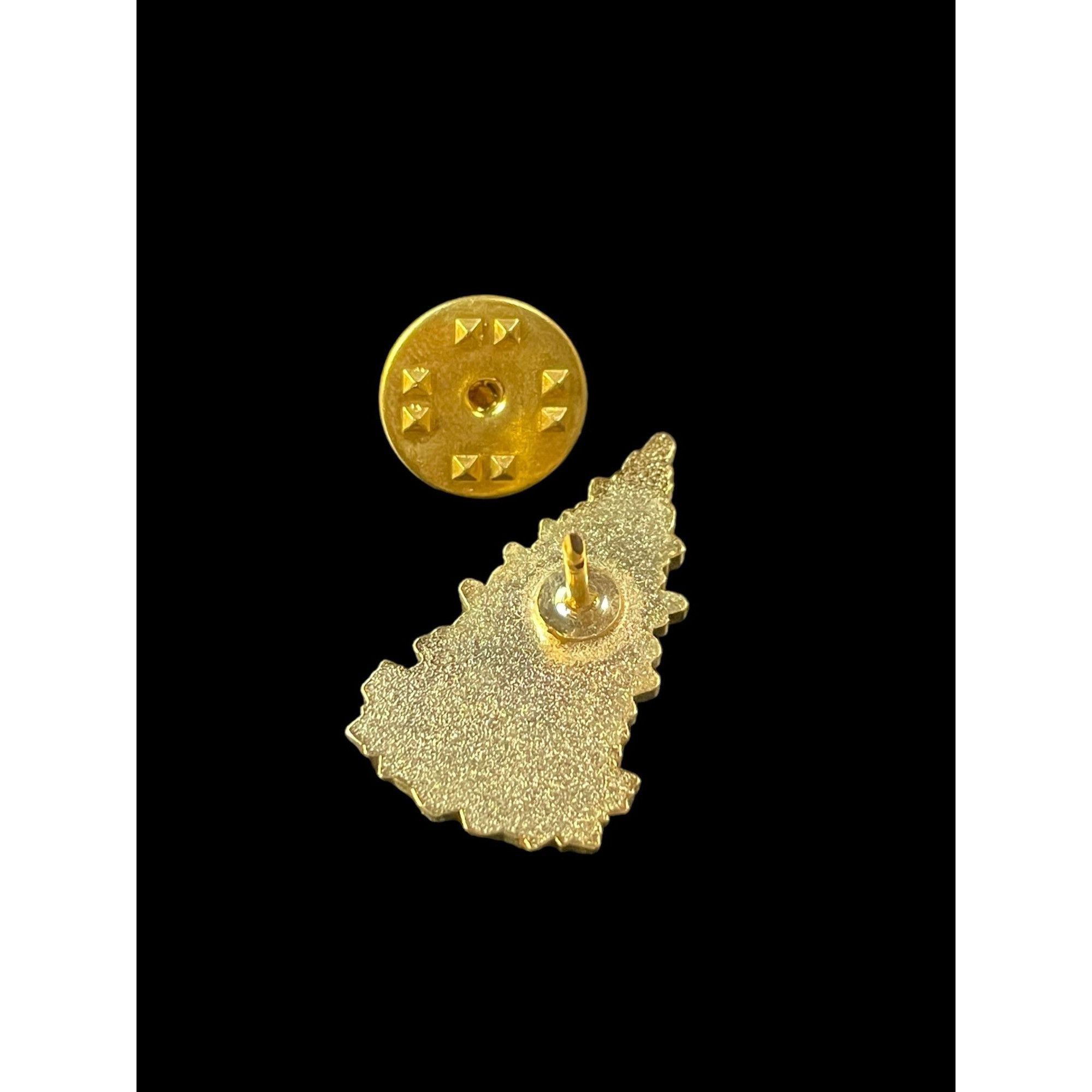 Jewelry × Vintage Vintage Gold Tone Tree and Autumn Leaves Enamel Brooch Pin Size ONE SIZE - 3 Thumbnail