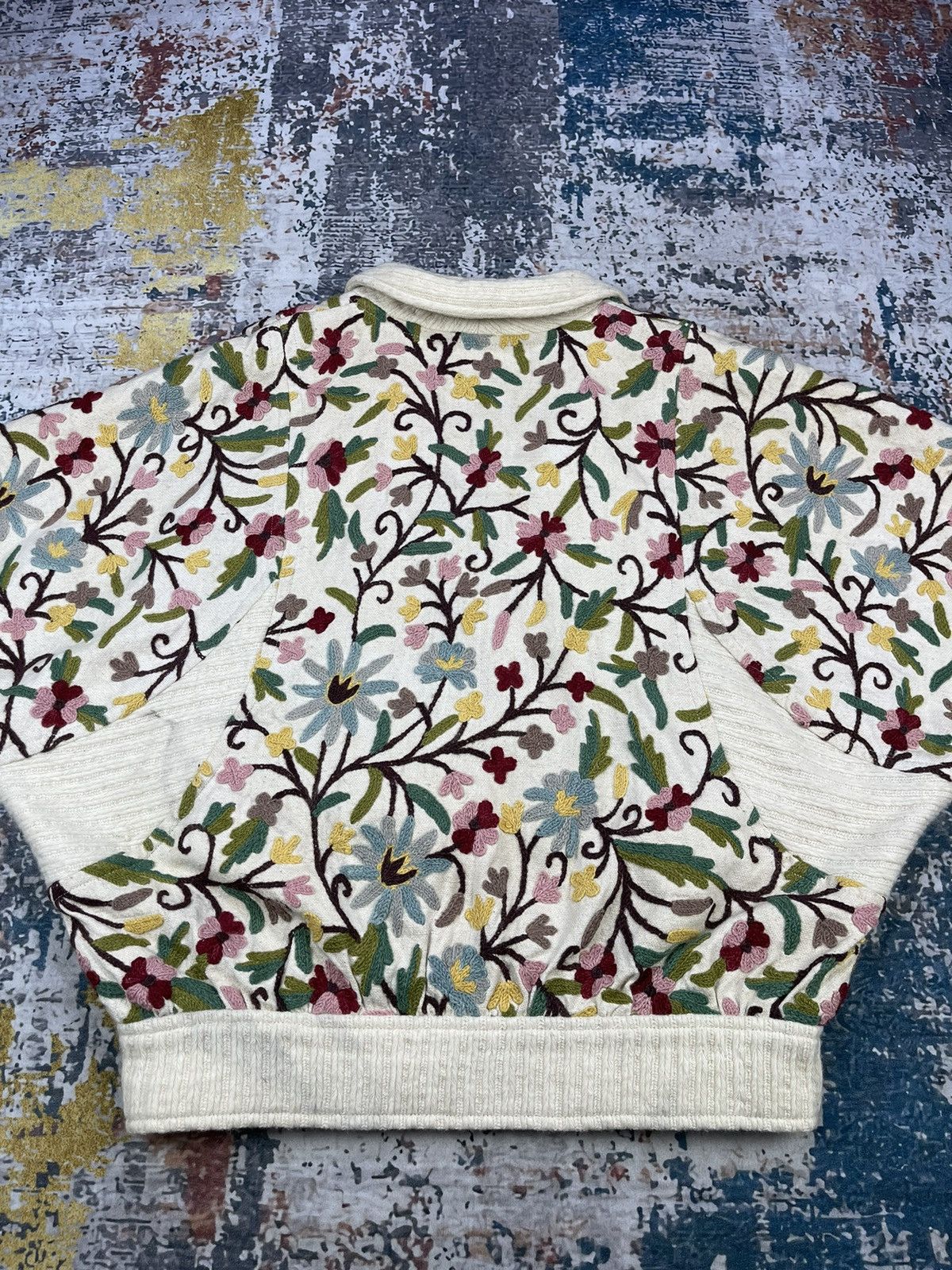 Japanese Brand Vintage Romina Embroidery Floral Tapestry Jackets Size M / US 6-8 / IT 42-44 - 6 Thumbnail