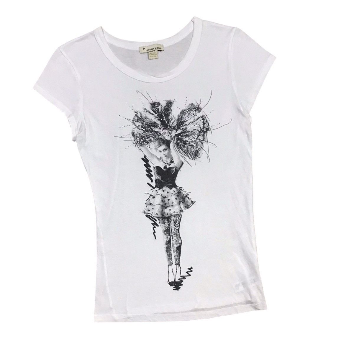 Other Y2K Twentyone Cheerleader T-Shirt Size M / US 6-8 / IT 42-44 - 3 Thumbnail