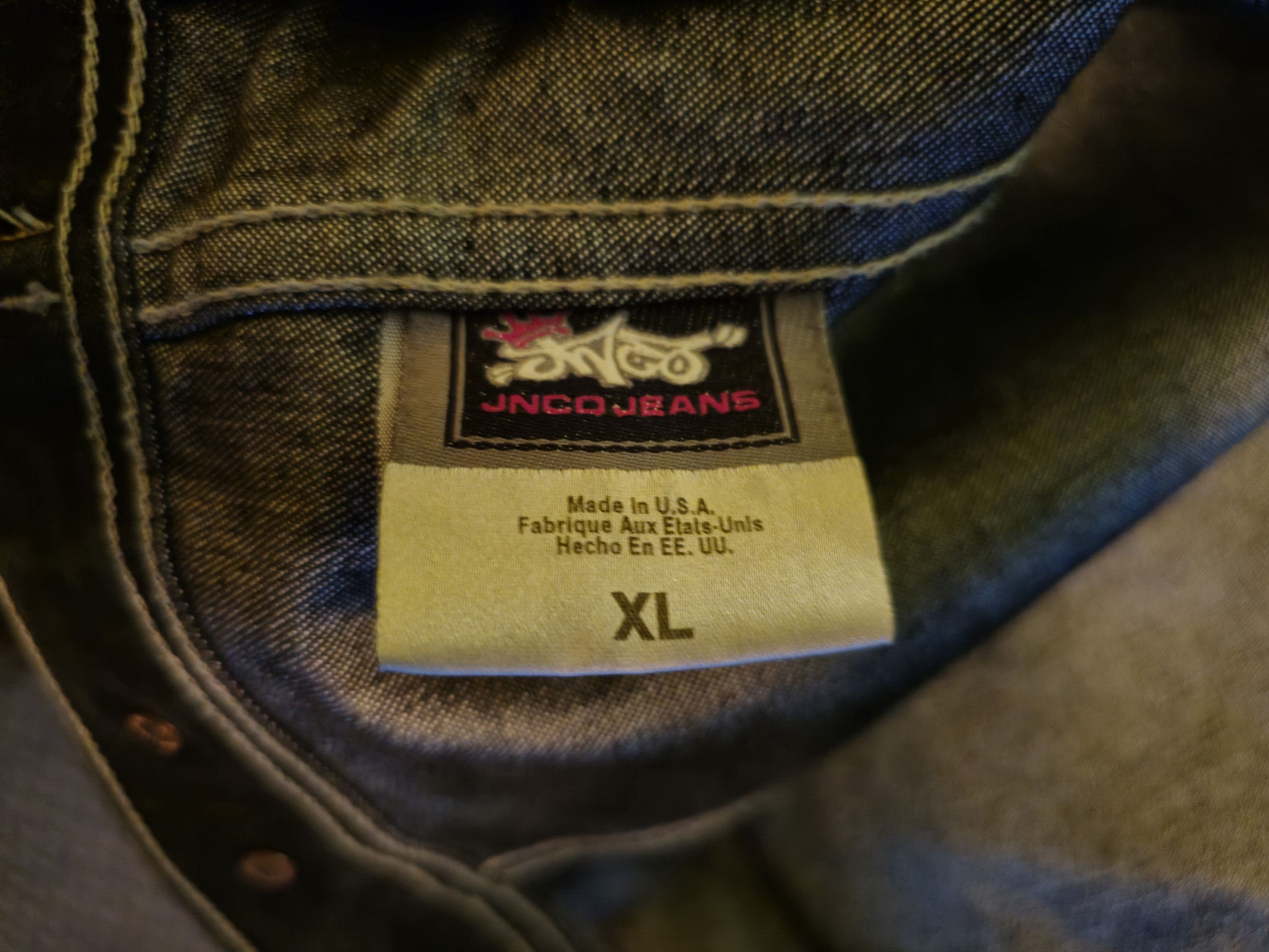 JNCO Vintage 1990s Black JNCO Jeans Denim Jean Trucker Jacket Size US XL / EU 56 / 4 - 9 Thumbnail