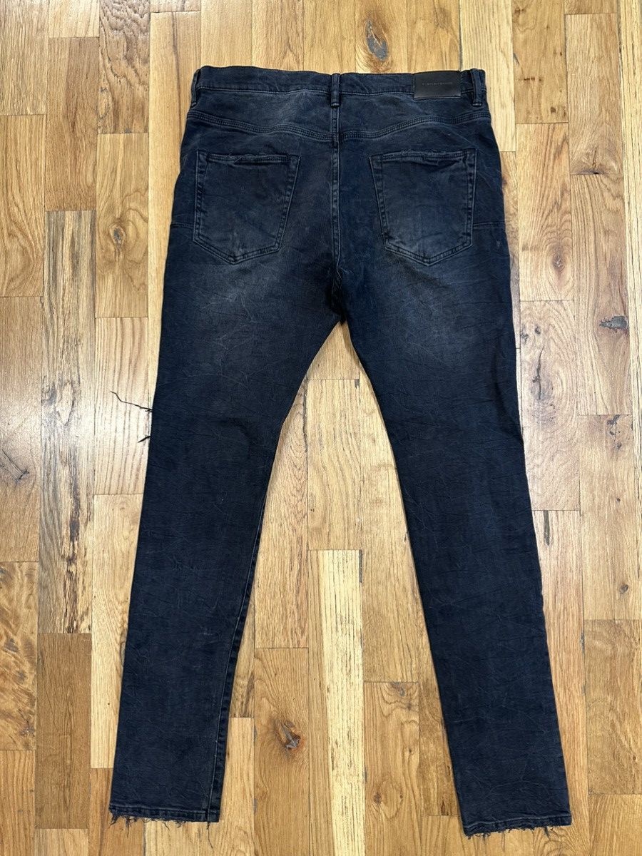 Purple Brand Purple Brand Knee Hole Black Denim Jeans Size 34 Size US 34 / EU 50 - 2 Thumbnail