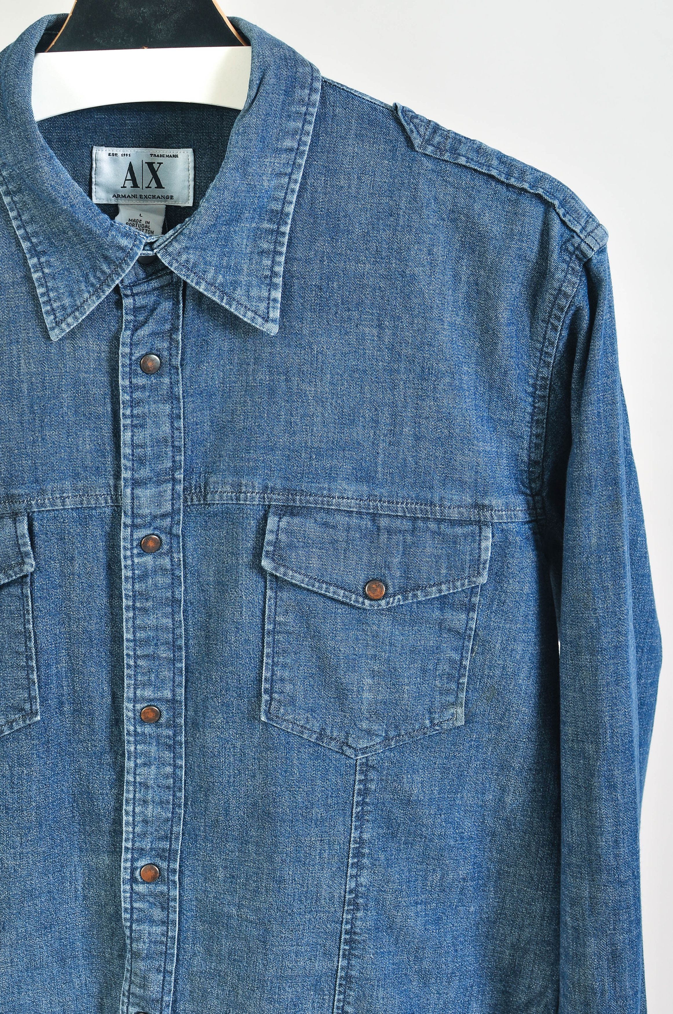 Armani Exchange Armani Exchange denim shirt Size US L / EU 52-54 / 3 - 2 Thumbnail