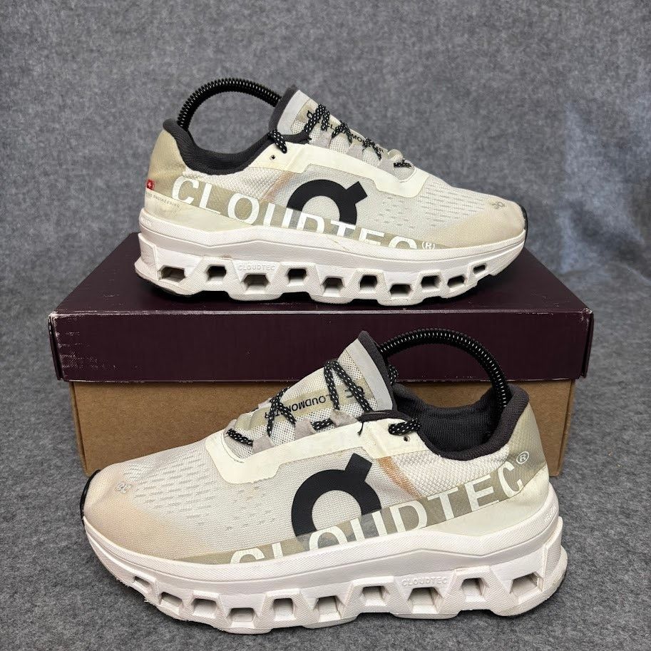 On On Cloudmonster Undyed White Running Shoes Womens Size 9 US Size US 9 / IT 39 - 2 Thumbnail