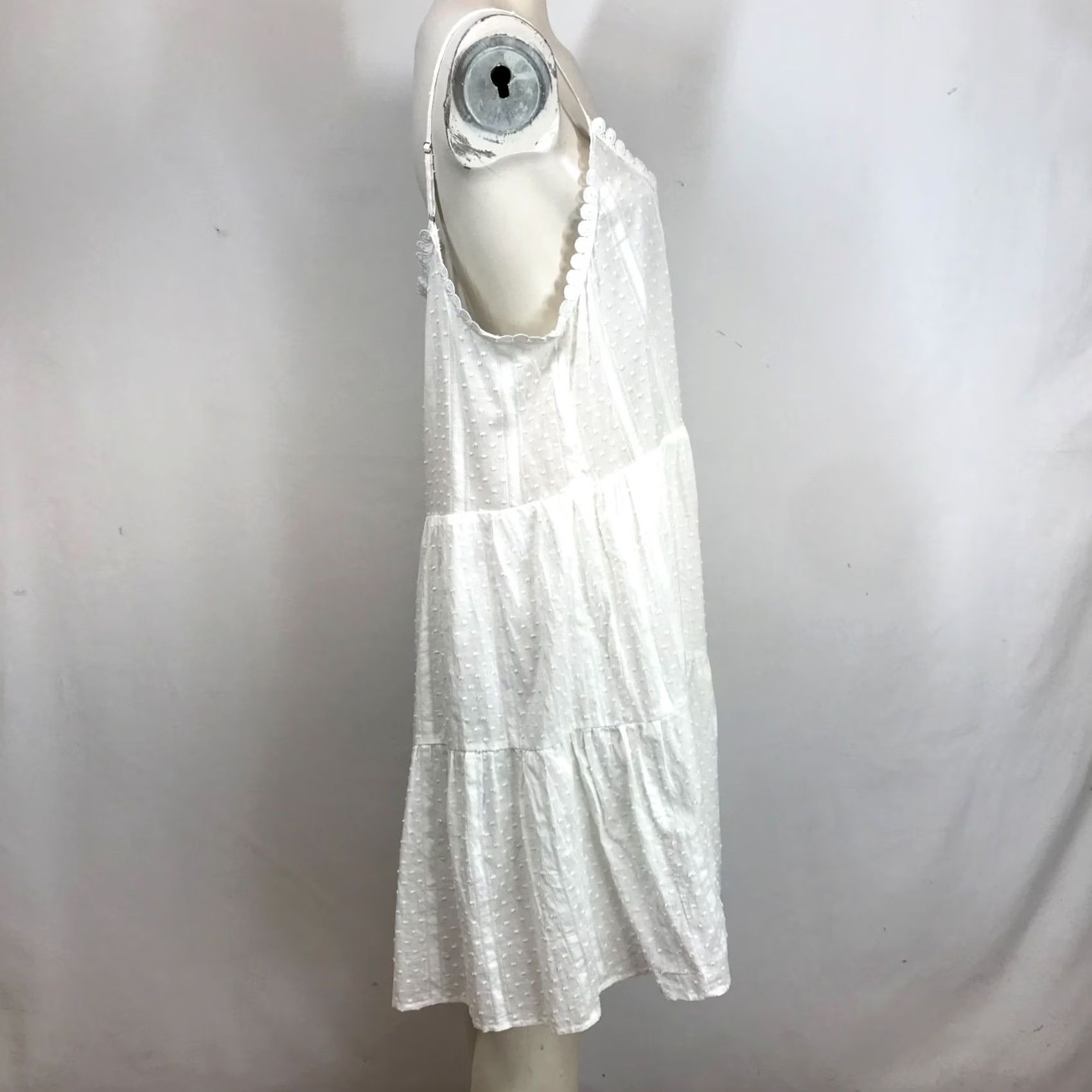 Vintage SWEET WANDERER DRESS WHITE SPAGHETTI STRAP BOHO FESTIVAL COTTON WOMEN'S XL Size XL / US 12-14 / IT 48-50 - 4 Thumbnail