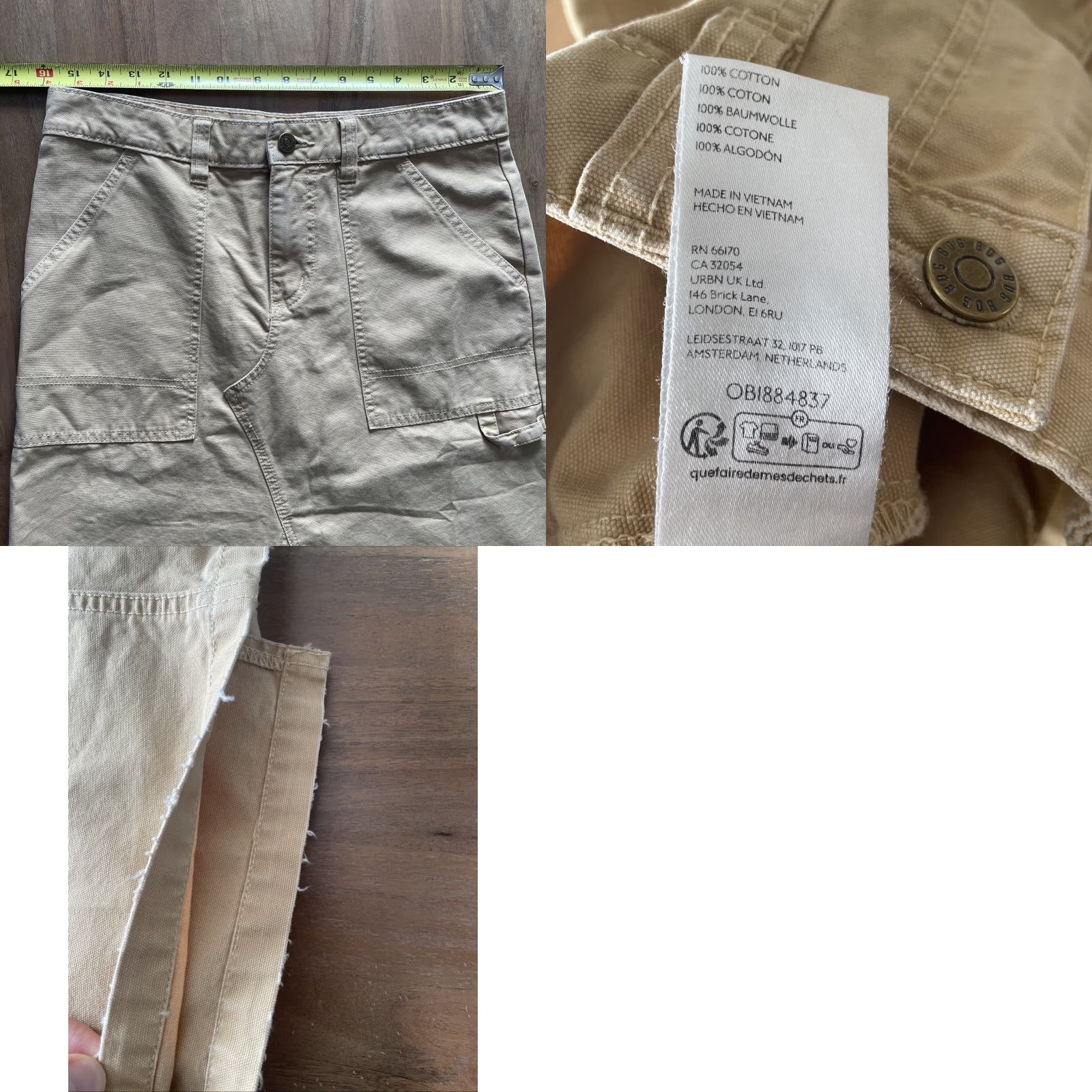 Urban Outfitters BDG Urban Outfitters Cargo Khaki Denim Canvas Midi Skirt Carpenter Size Medium Size 32" / US 10 / IT 46 - 8 Thumbnail