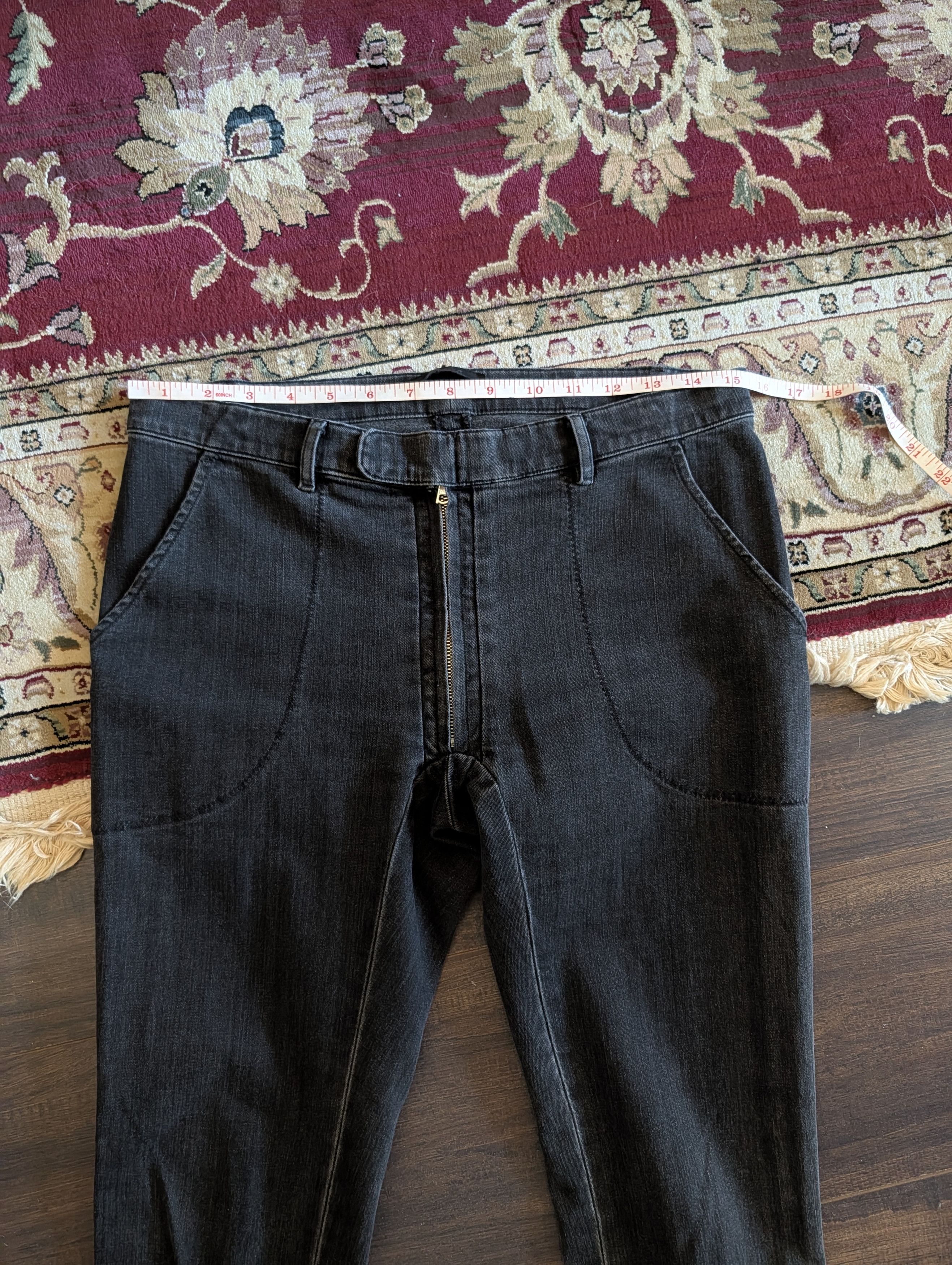 The Row Visible zipper zigzag stitch flare zip ankle denim jeans Size 28" / US 6 / IT 42 - 12 Thumbnail