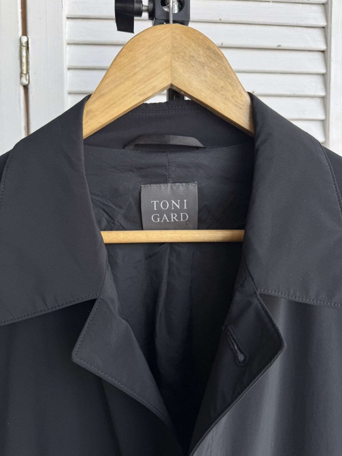 TONI GARD Vintage TONI GARD Minimalist Navy Technical Car Coat German Size US L / EU 52-54 / 3 - 10 Thumbnail