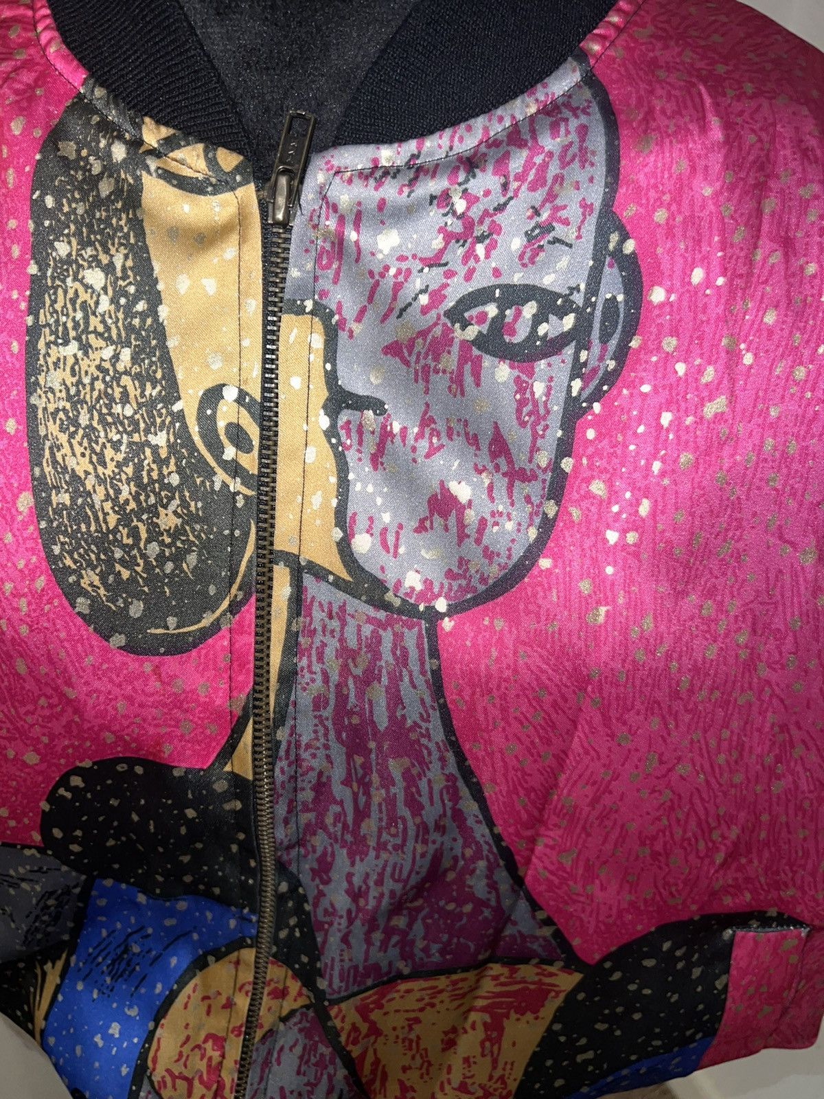 Vintage Vintage PICASSO Artwork Windbreaker Bomber Jacket ~ Korea Size L / US 10 / IT 46 - 2 Thumbnail