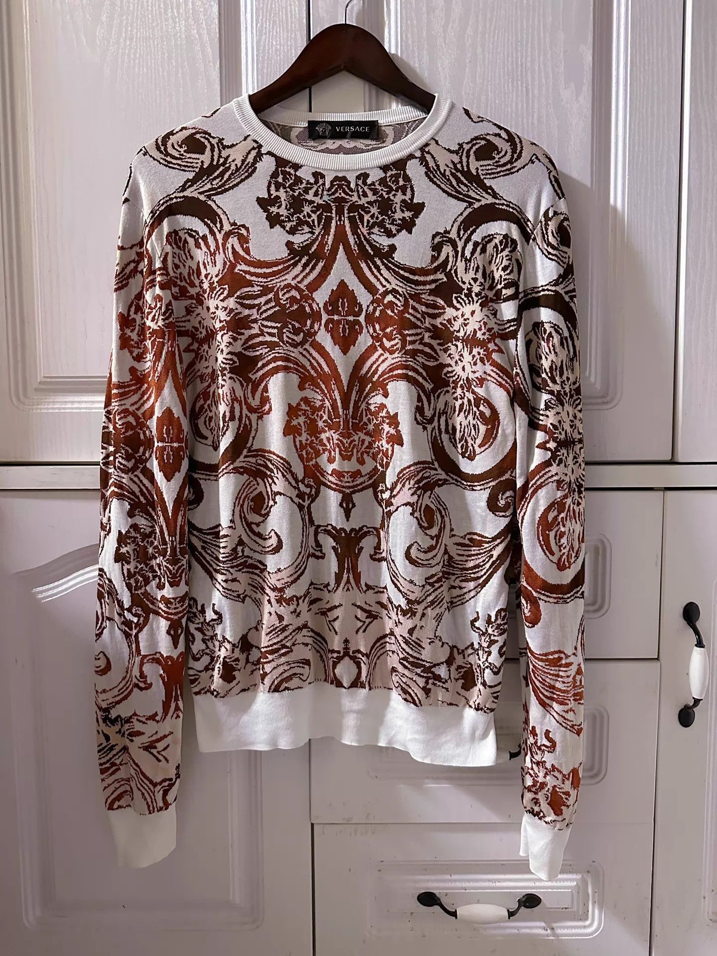 Versace Versace Main Line Runway Embroidered Baroque Knit Top Size US M / EU 48-50 / 2 - 1 Thumbnail