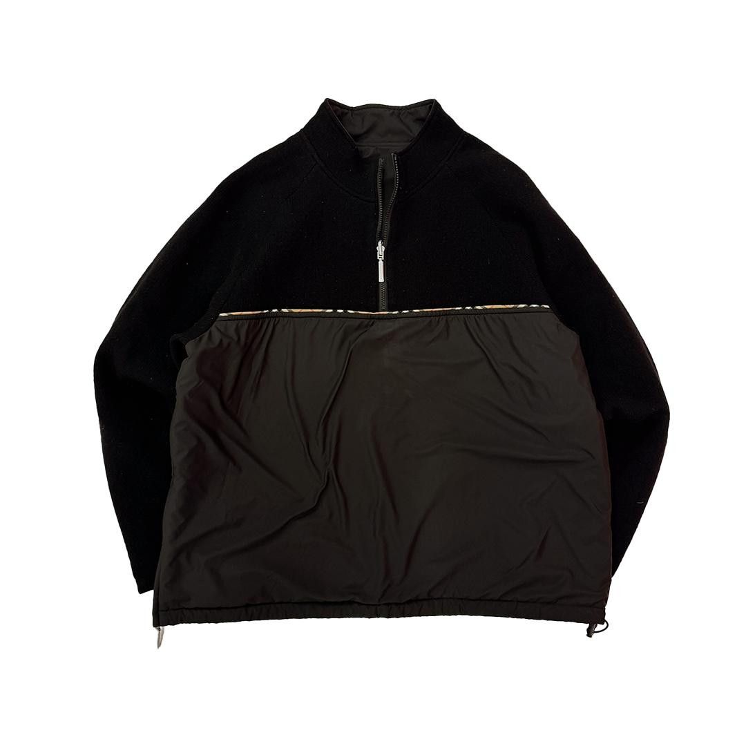 Burberry Burberry Reversible Black Half-Zip Fleece (L) Size US L / EU 52-54 / 3 - 1 Thumbnail