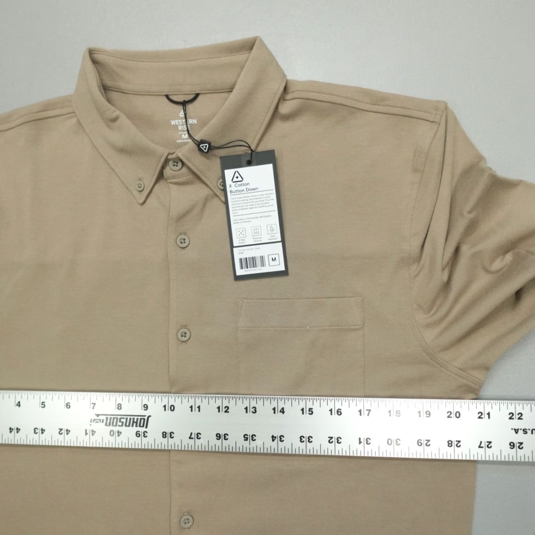 Vintage Western Rise Button-Down Shirt Size M Stretch Wicking Odor-Resistant Cotton Button Up Shirt Men’s Casual Business Size US L / EU 52-54 / 3 - 4 Thumbnail