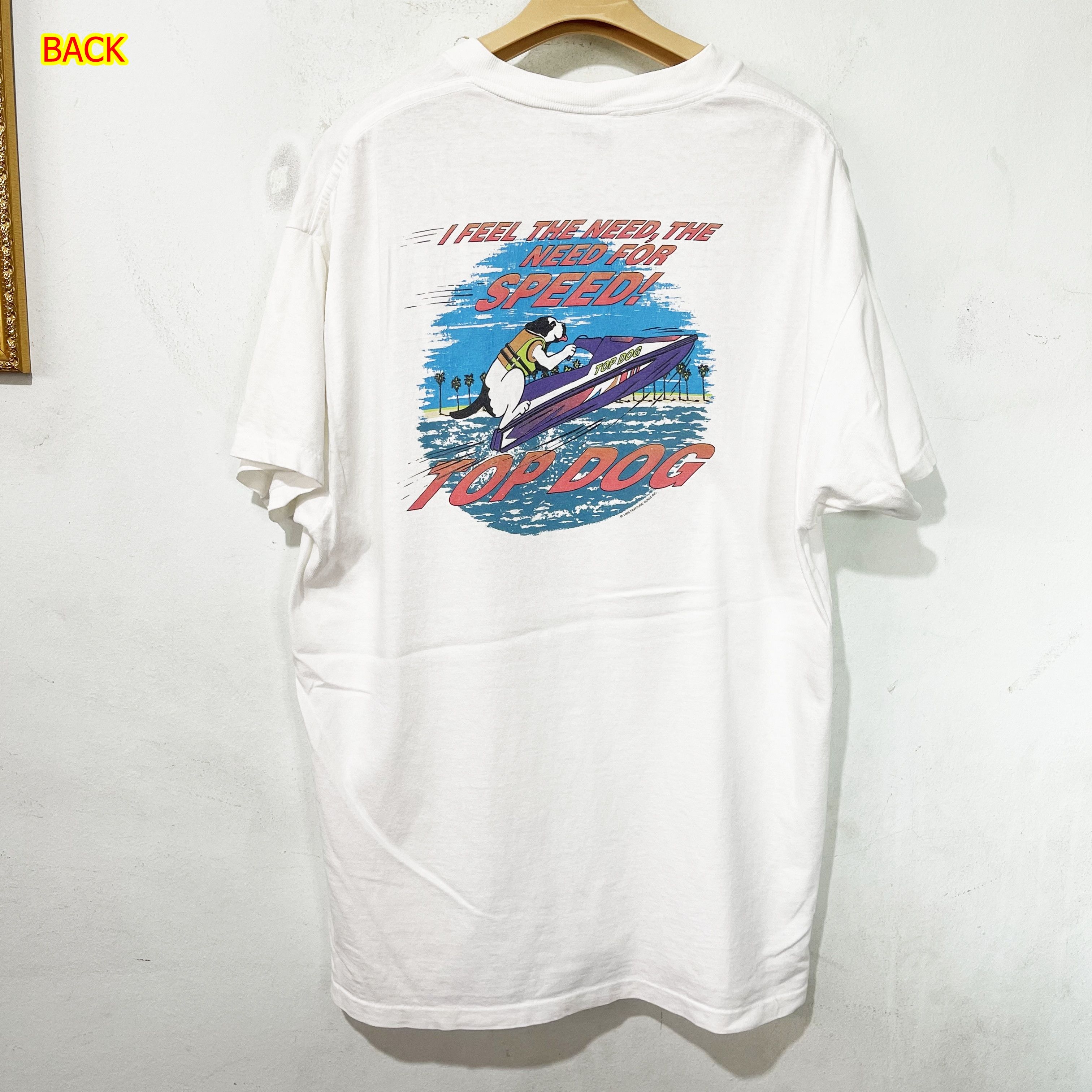 Big Dogs Vintage 90s Big Dogs Top Dog Jet Ski T-Shirt Size US L / EU 52-54 / 3 - 1 Thumbnail