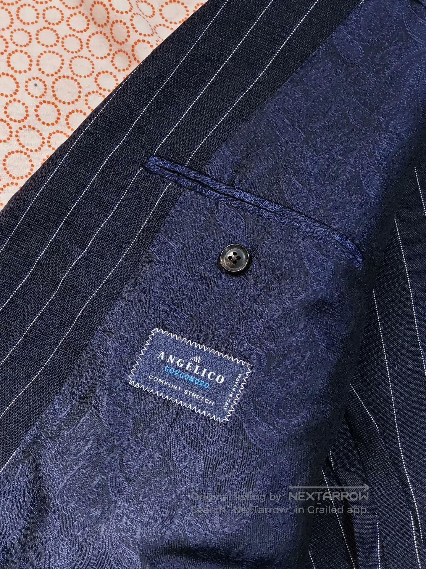 Japanese Brand Custom Angelico Wool Linen Suit. Size US L / EU 52-54 / 3 - 7 Thumbnail