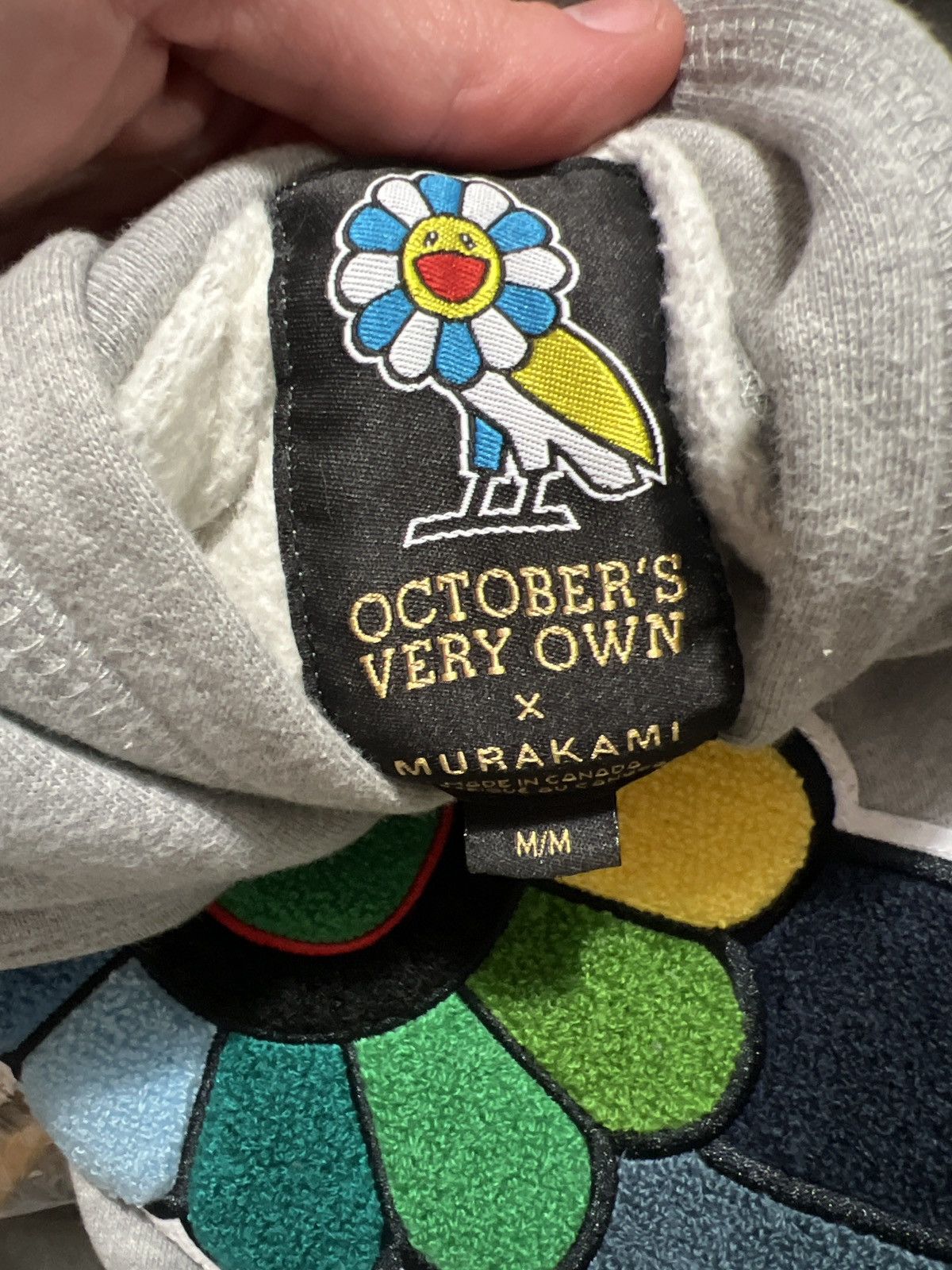 October's Very Own × Takashi Murakami OVO X Murakami Hoodie Grey 2018 OG Flower Owl Size US M / EU 48-50 / 2 - 7 Thumbnail