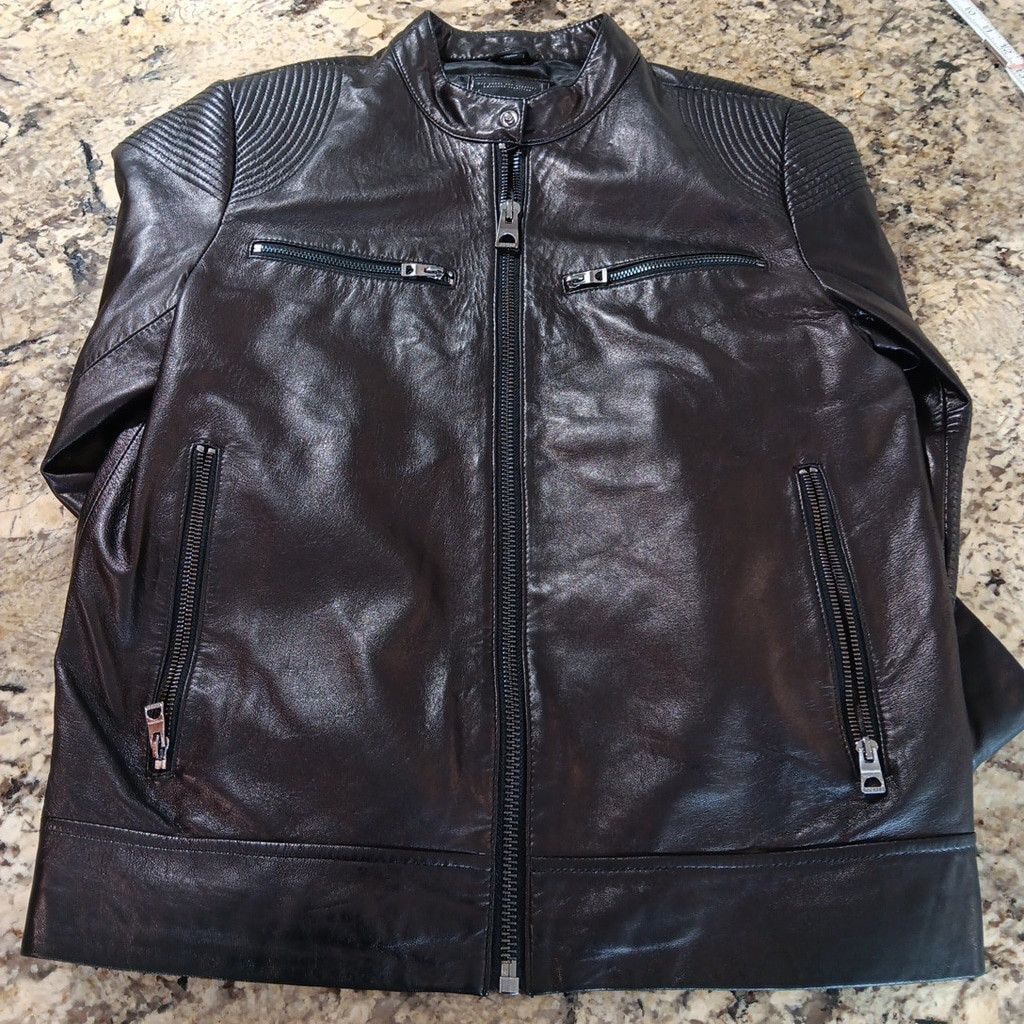 Guess Stunning GUESS Womens Leather Jacket Moto Style Black Size S / US 4 / IT 40 - 9 Thumbnail