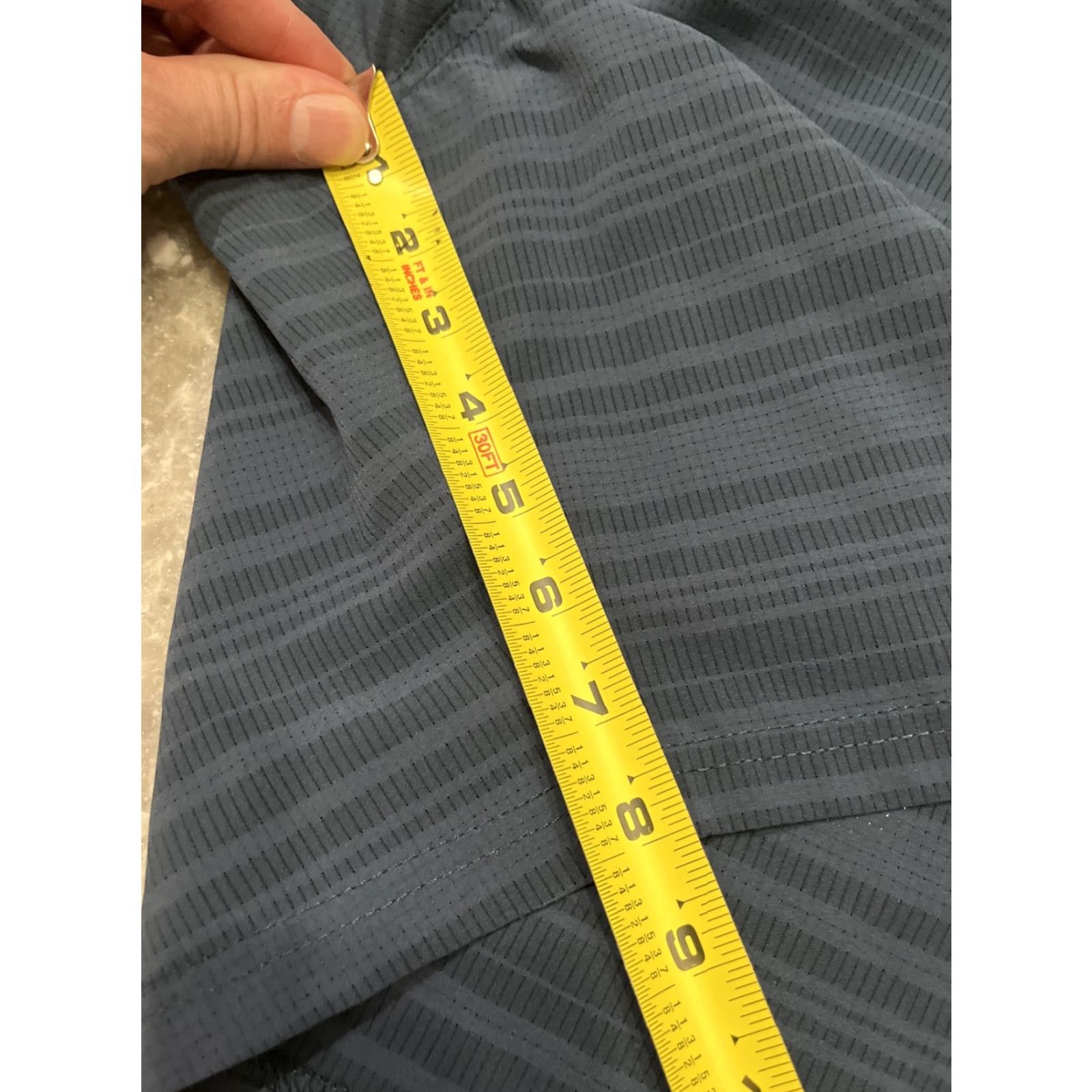 Born Kuhl Men 42 Blue Stripe 8" Inseam Shorts Chino Regular Fit Cargo Pockets Zip Back Pocket Born in the Mountains Vintage: No Size US 42 / EU 58 - 5 Thumbnail