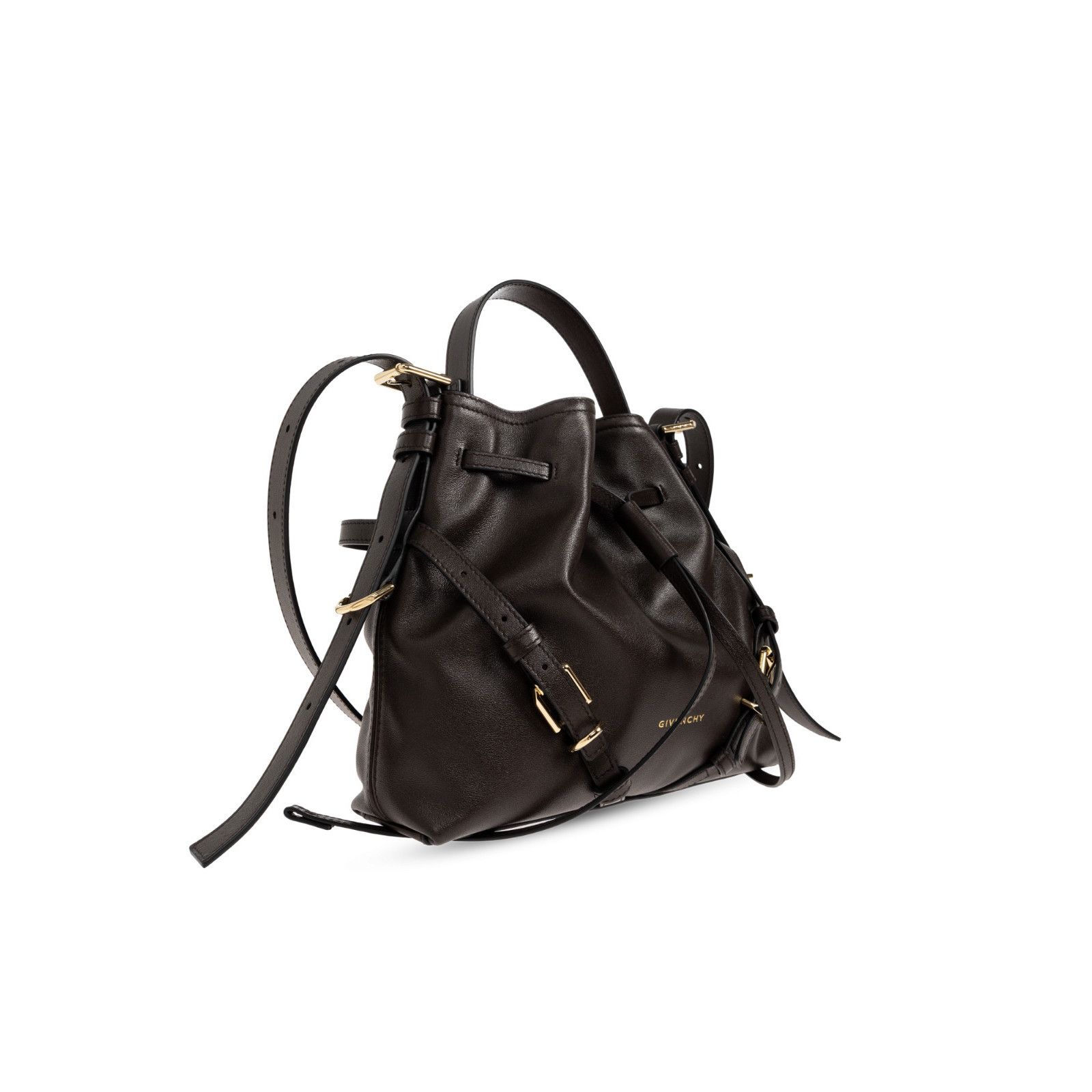 Givenchy GIVENCHY $1990 Small Voyou Chocolate Bucket Bag New & Authe Size ONE SIZE - 3 Thumbnail