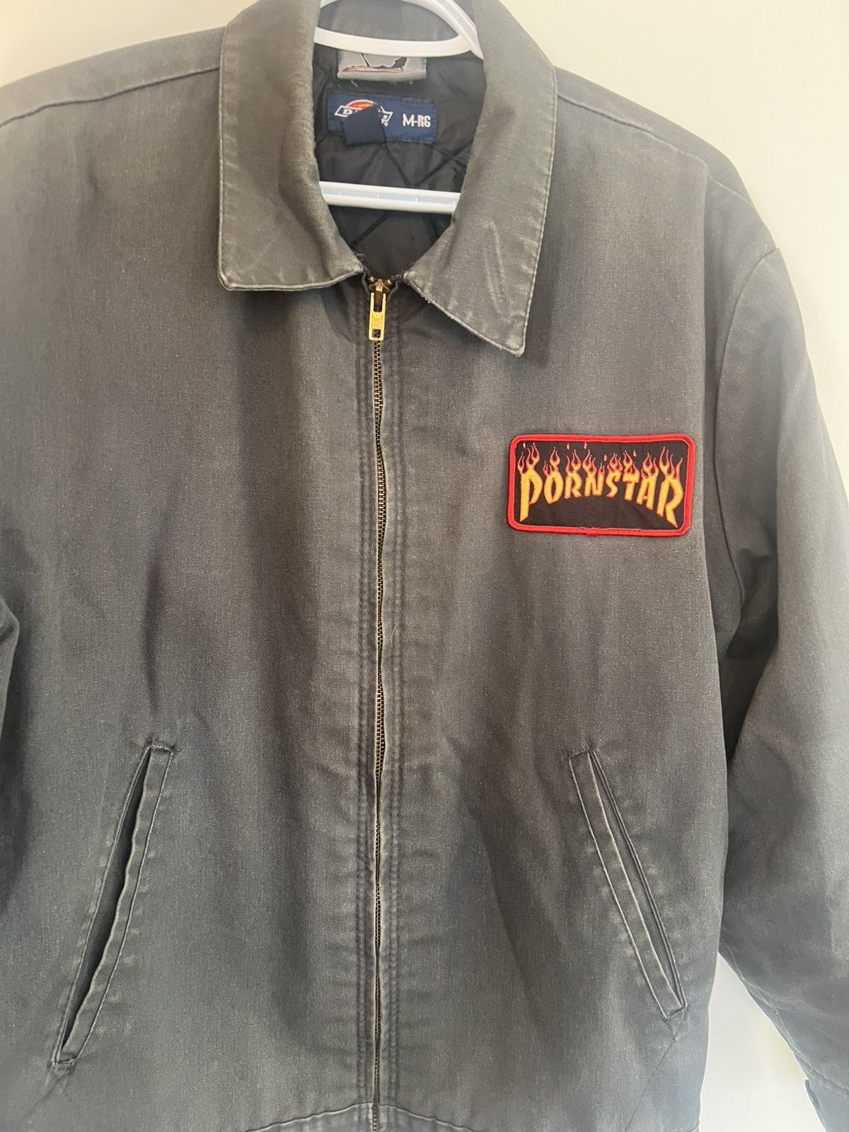 Japanese Brand × Vintage Vintage 90’s Pornstar Burning Flame Logo Jacket Size US M / EU 48-50 / 2 - 1 Thumbnail
