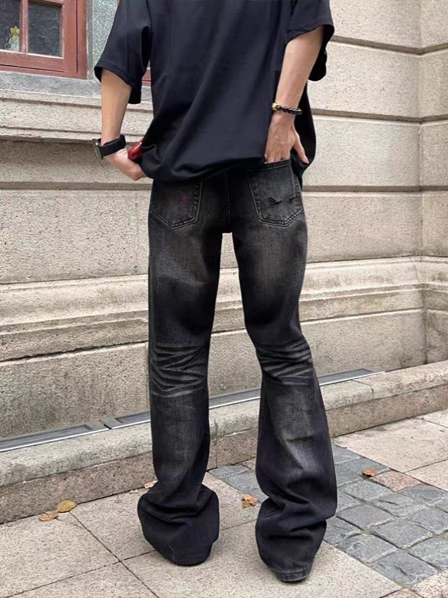 Designer × Jean × Vintage Street hip-hop washed and distressed baggy jeans Size US 32 / EU 48 - 3 Thumbnail