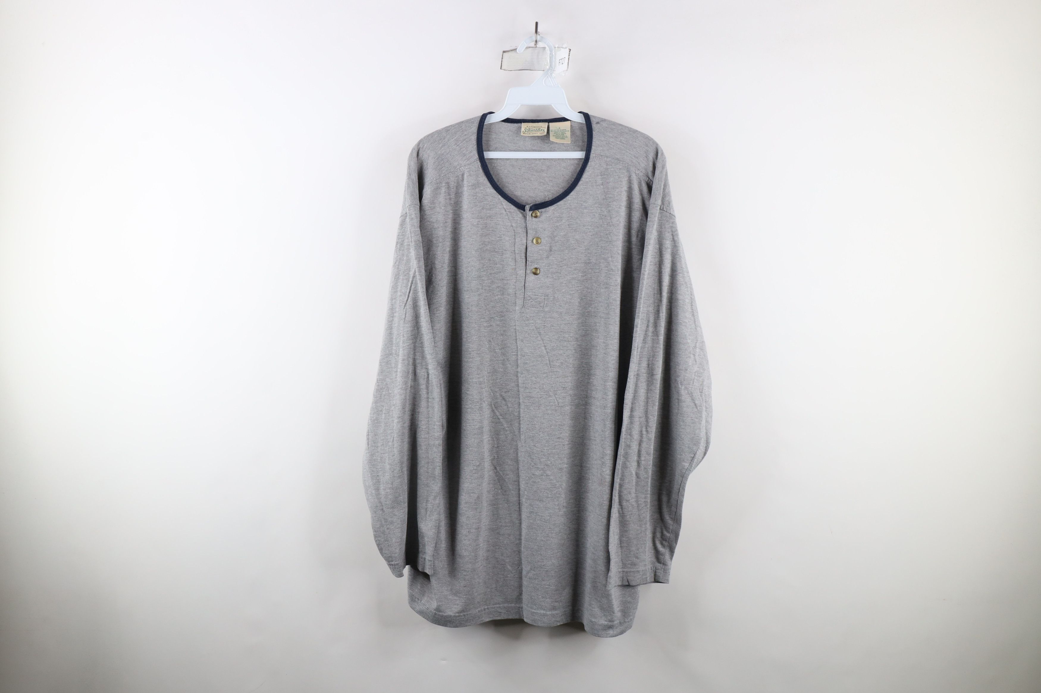 Vintage Vintage 90s Streetwear Baggy Fit Long Sleeve Henley T-Shirt Size US L / EU 52-54 / 3 - 1 Thumbnail