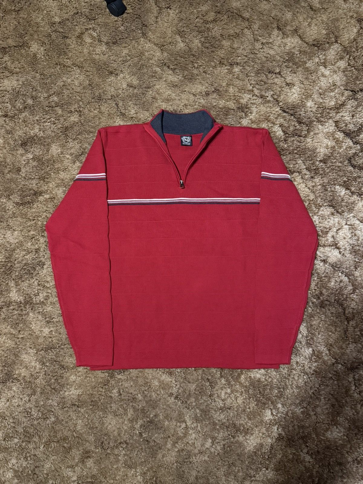 Vintage Vintage Y2K XG Quarter Zip Sweatshirt Red Medium Size US M / EU 48-50 / 2 - 1 Thumbnail