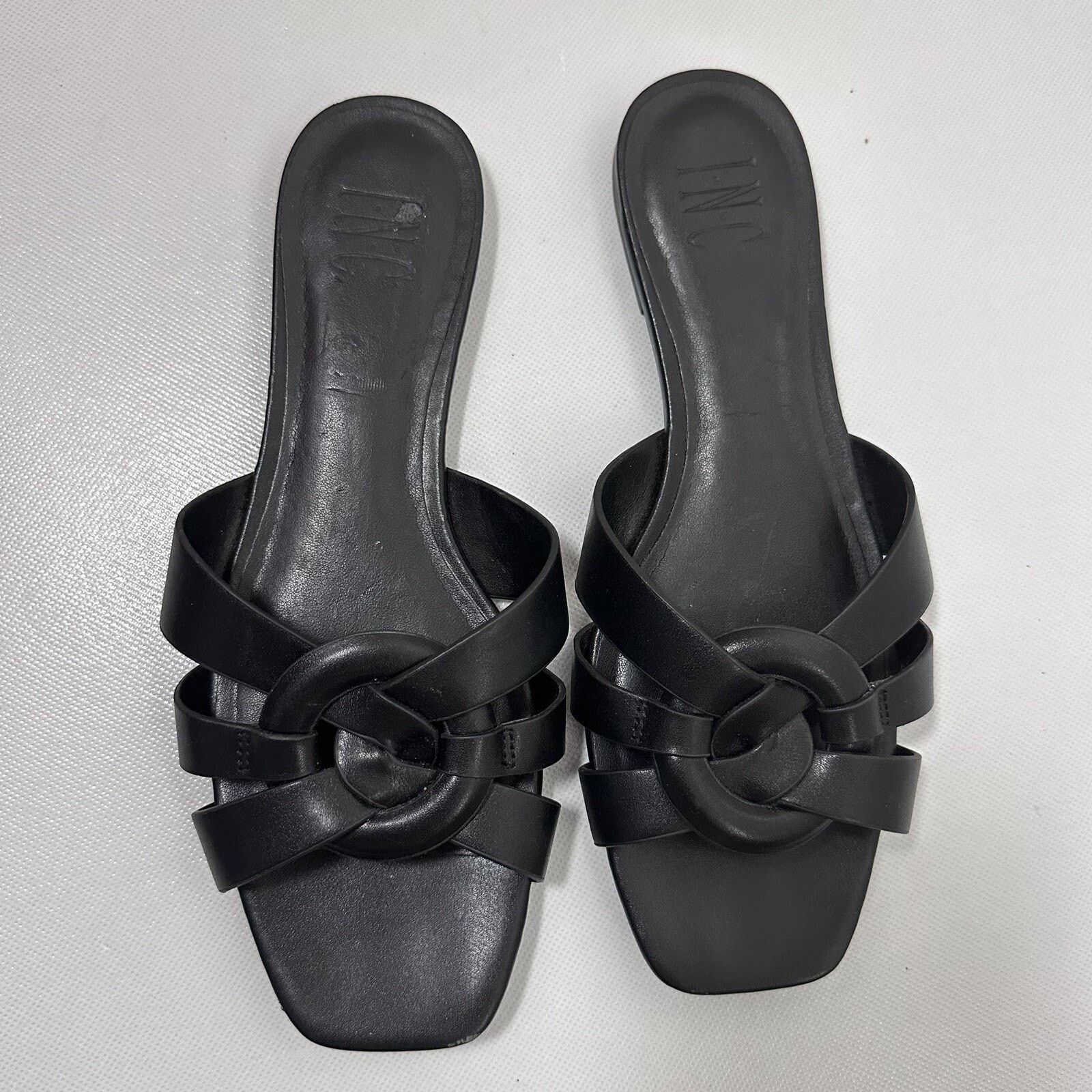 Other INC International Concepts Sandals Gargi Faux Leather Slide Size US 8.5 / IT 38.5 - 7 Thumbnail