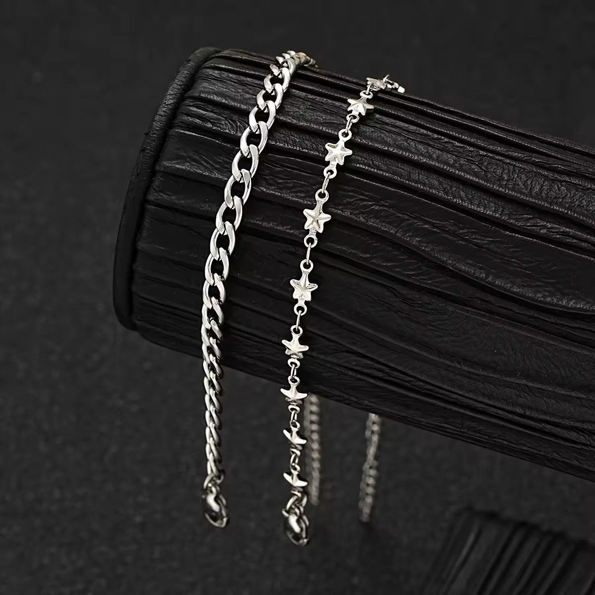 Jewelry × Vintage Double Chain Star Bracelets Minimalist Size ONE SIZE - 5 Thumbnail