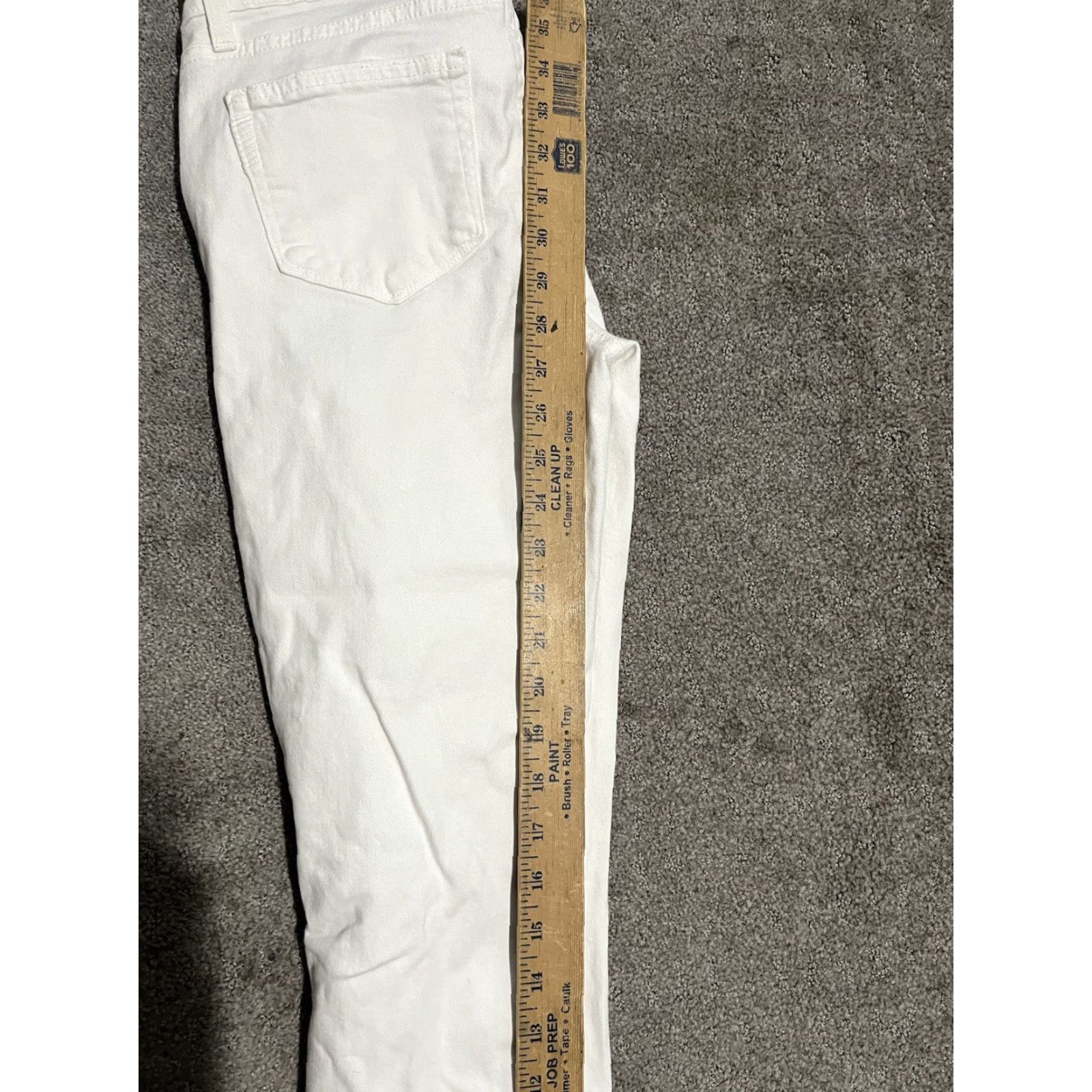 Paige PAIGE Verdugo Crop Jeans White 28 Women's Cotton Blend Denim Cropped Low Rise 25 In Inseam Regular Size 28 Size 28" / US 6 / IT 42 - 7 Thumbnail
