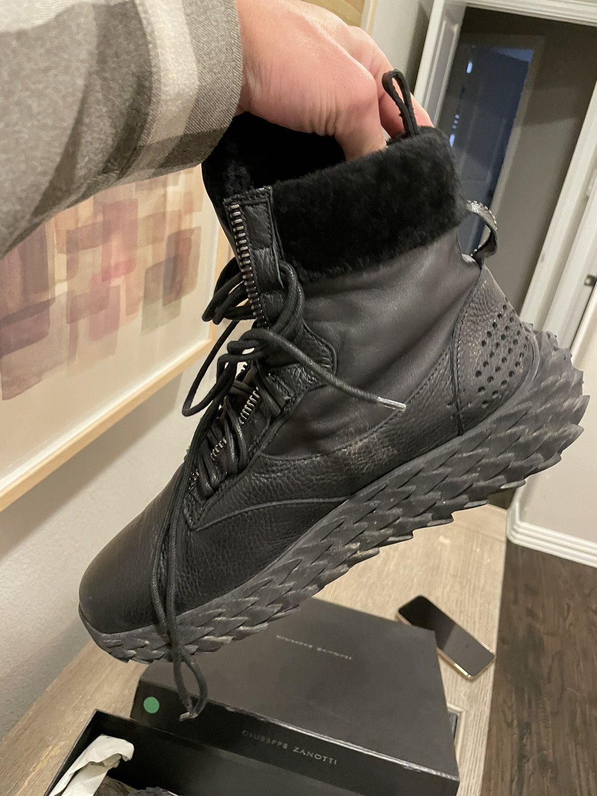 image of Giuseppe Zanotti Winter Boots in Black, Men's (Size 11)