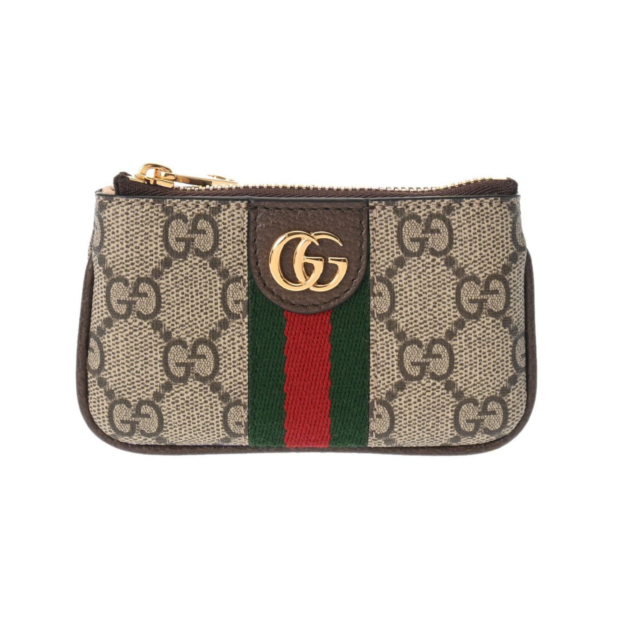 image of Gucci Ophidia Beige 671722 Women's GG Supreme Canvas Coin Case in White