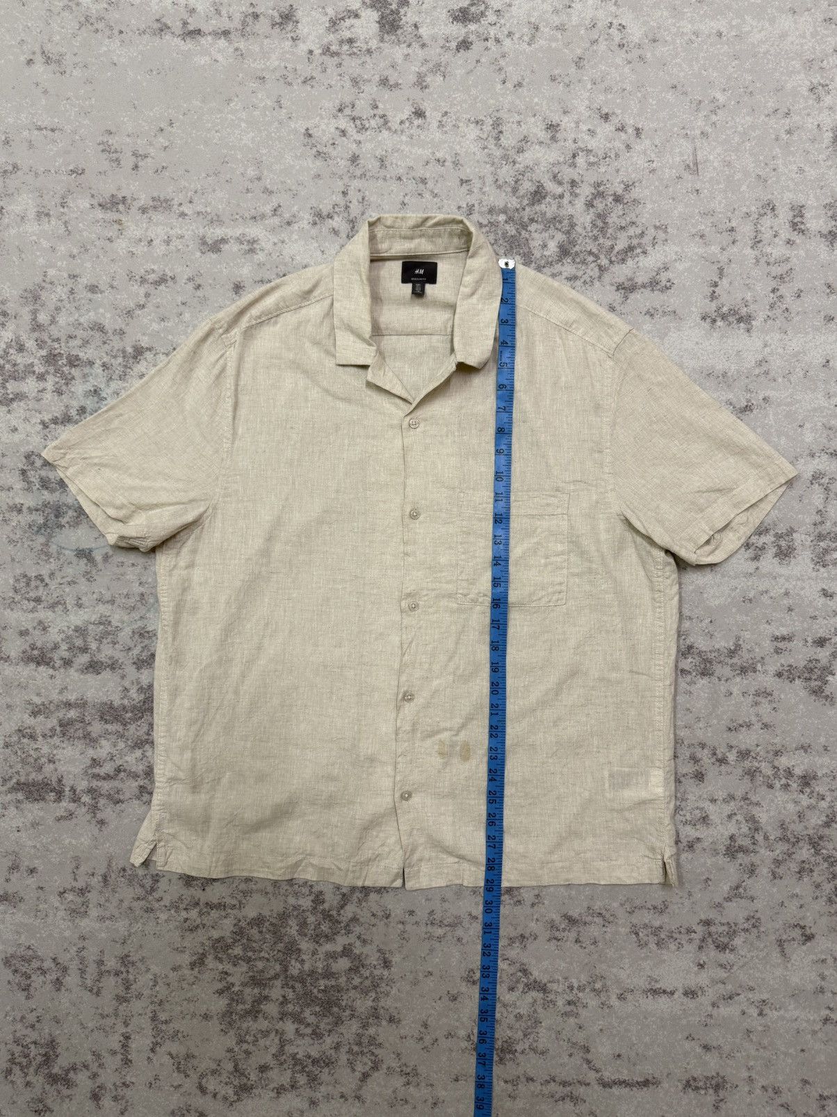 H&M H&M Open Colar Button Up Linen Shirt Size US L / EU 52-54 / 3 - 16 Thumbnail