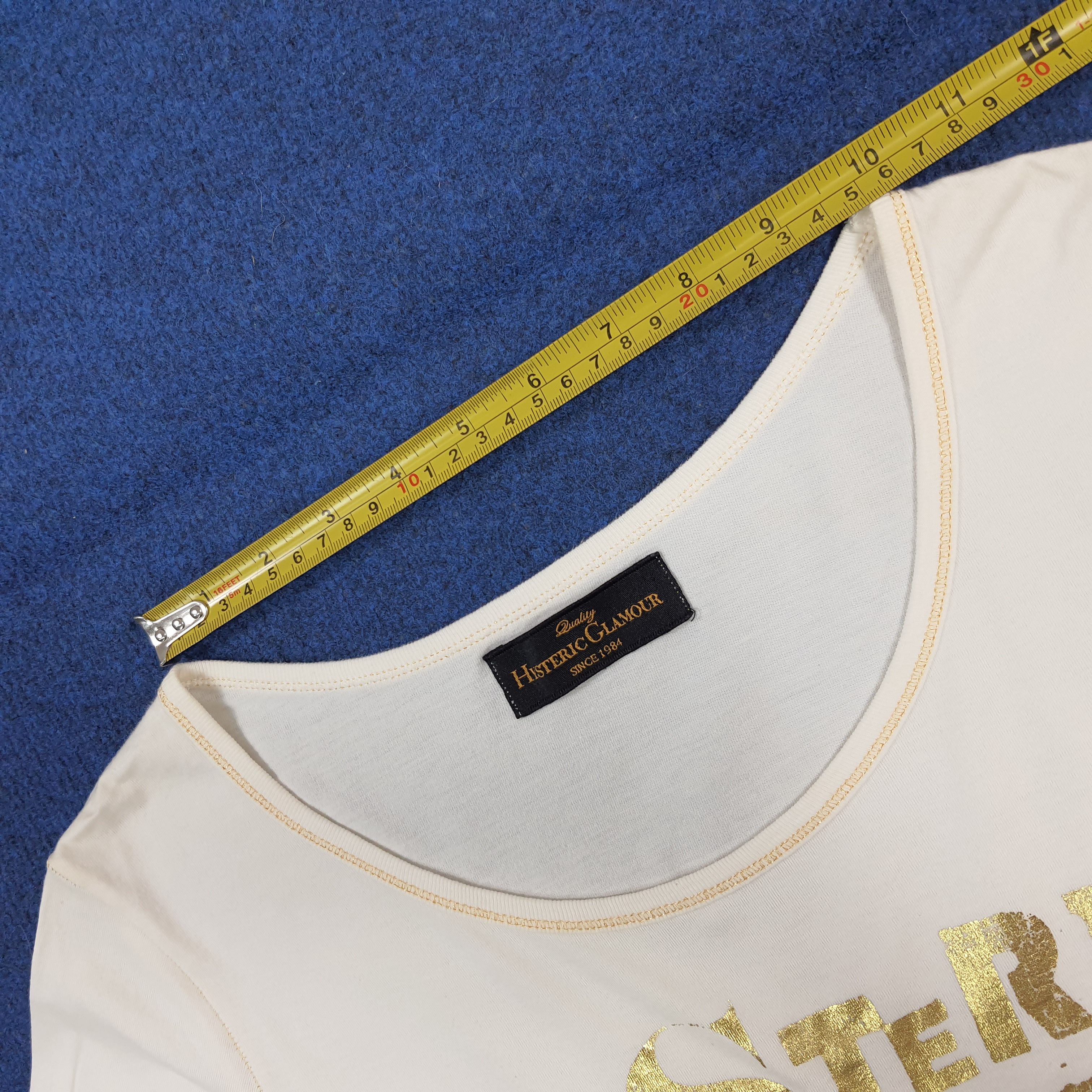 Hysteric Glamour Vintage Hysteric Glamour Japan Gold Logo Tshirt C301N33 Size S / US 4 / IT 40 - 9 Thumbnail