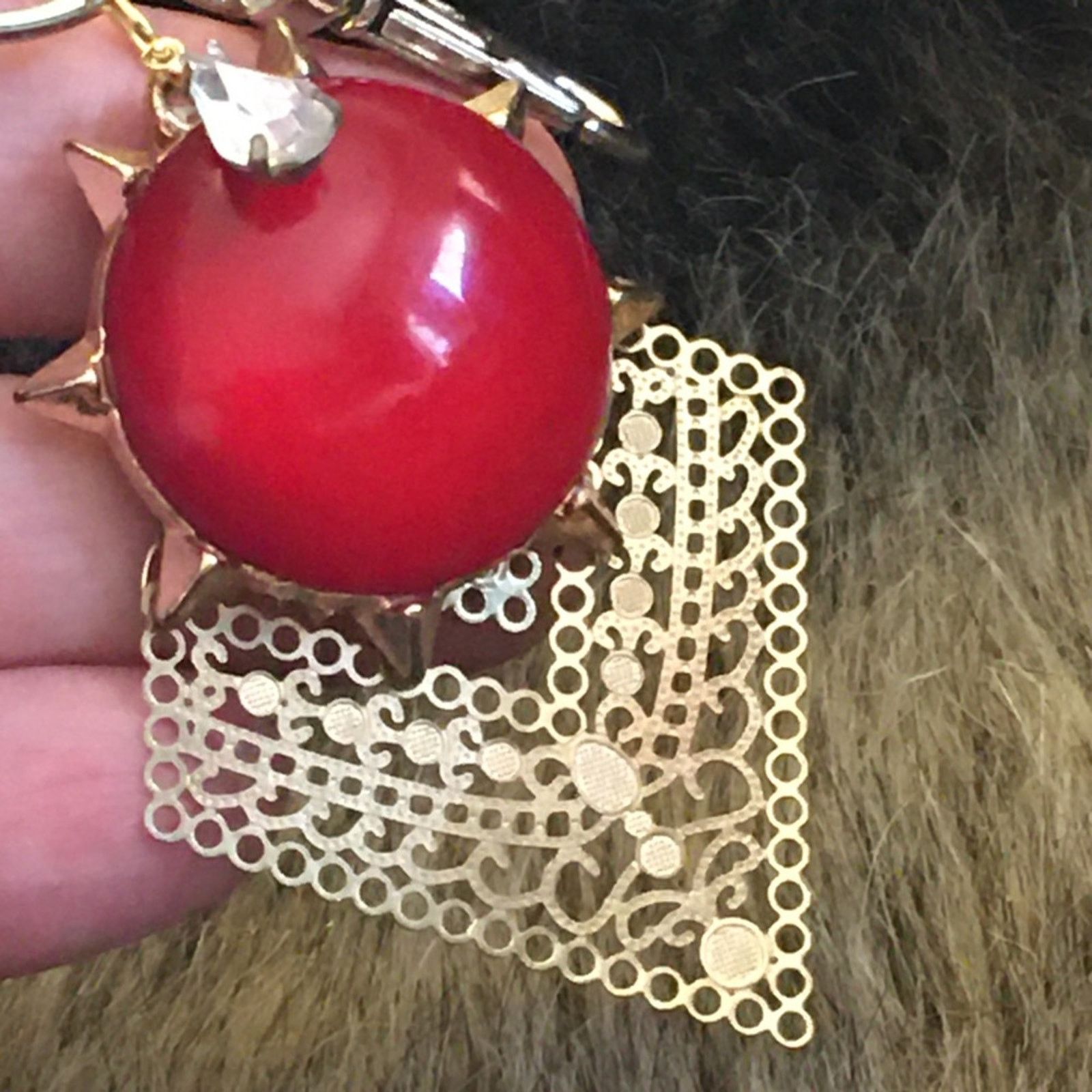 Handmade Vintage repurpose salvaged estate gem keychain Size ONE SIZE - 3 Thumbnail