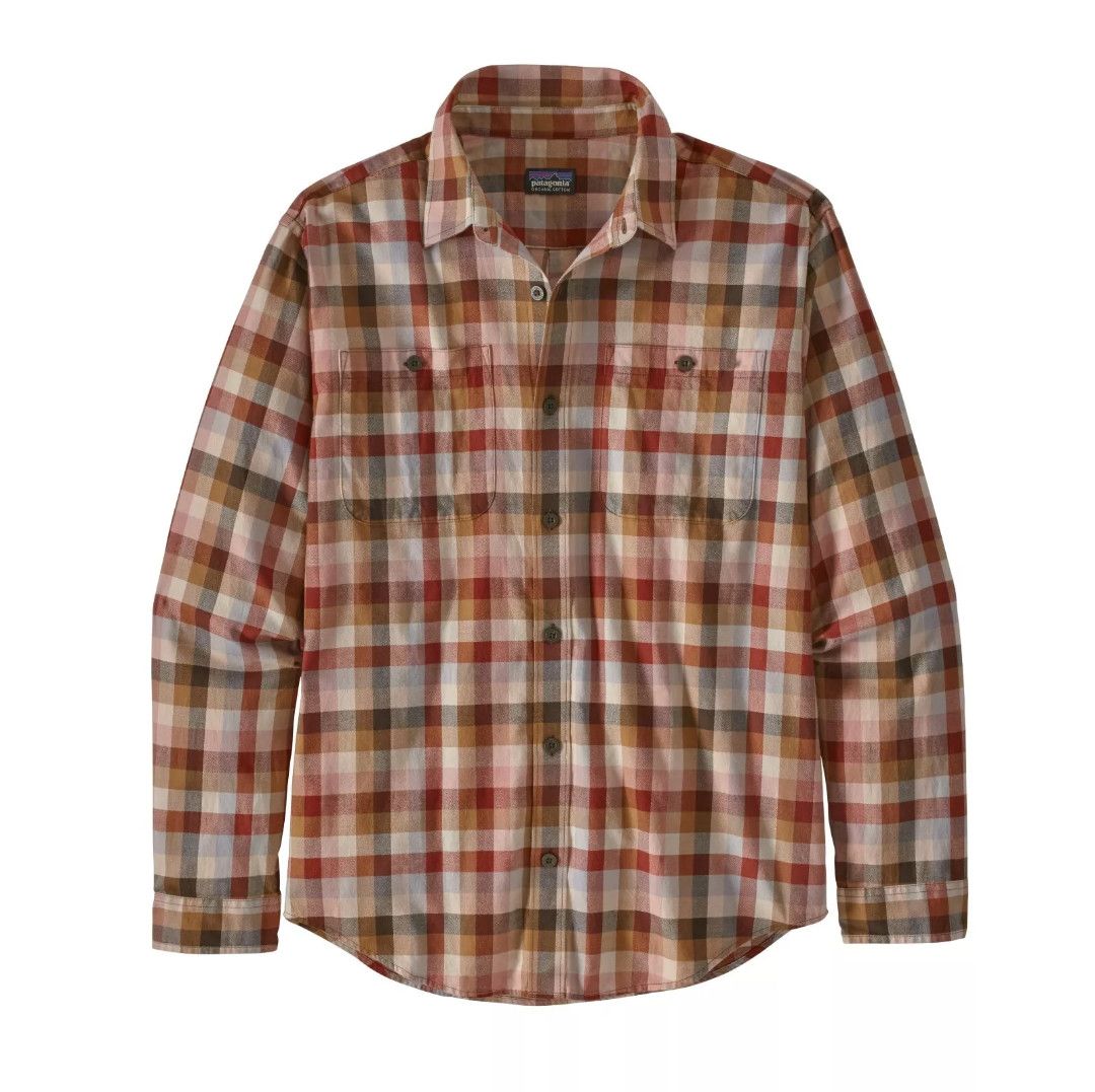 Patagonia Patagonia Flannel Large Tan Plaid Button Up Pima Cotton Size US L / EU 52-54 / 3 - 1 Thumbnail