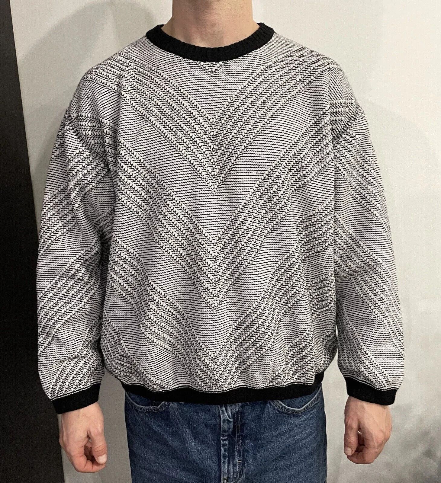 Cortigiani Cortigiani Wool Sweater Mens Gray Pullover Knit size IT-54 Size US M / EU 48-50 / 2 - 1 Thumbnail