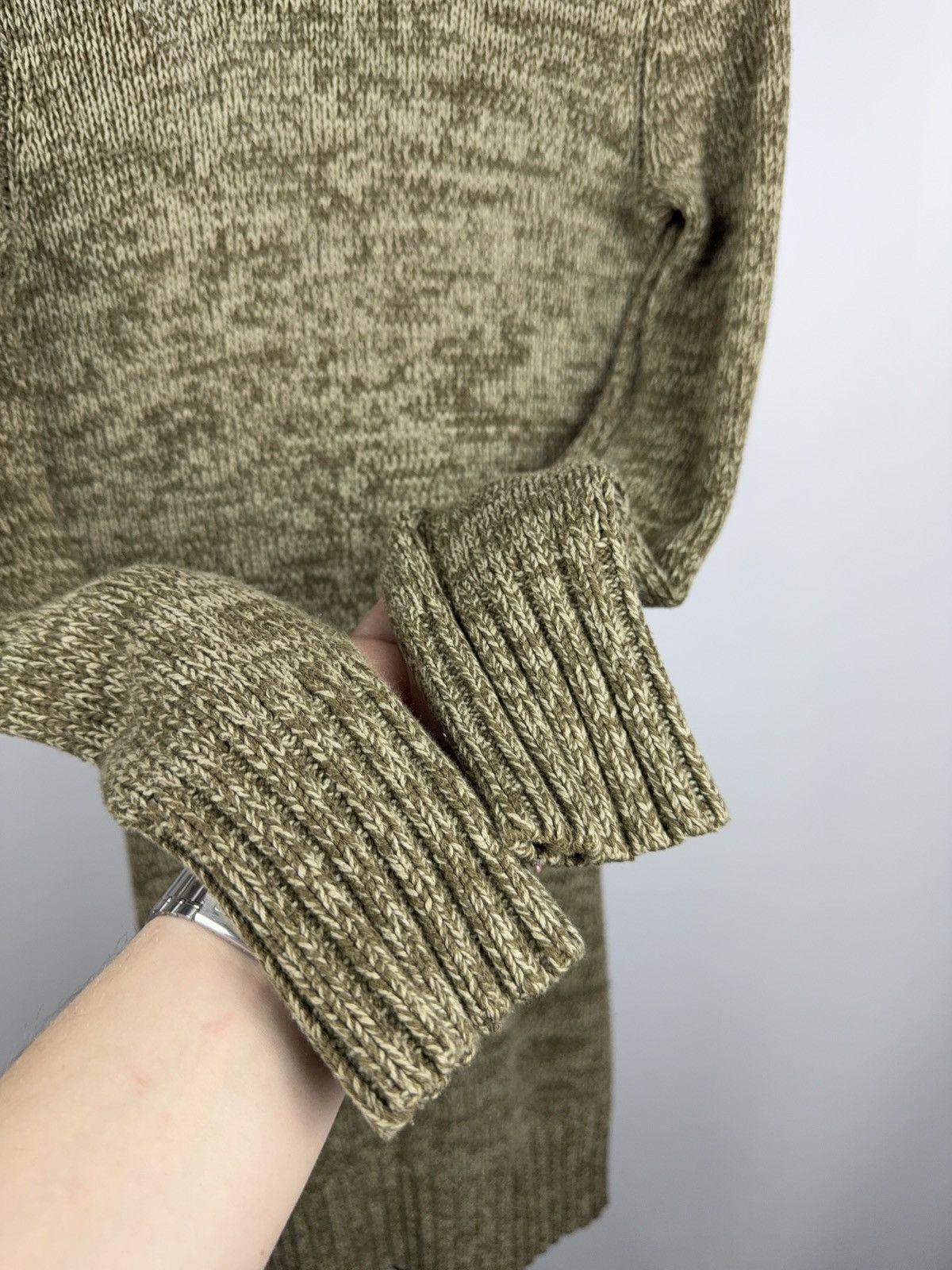 Japanese Brand Avant Garde Japanese 00s Cable Knit Sweater Dress Olive XS Size XS / US 0-2 / IT 36-38 - 12 Thumbnail