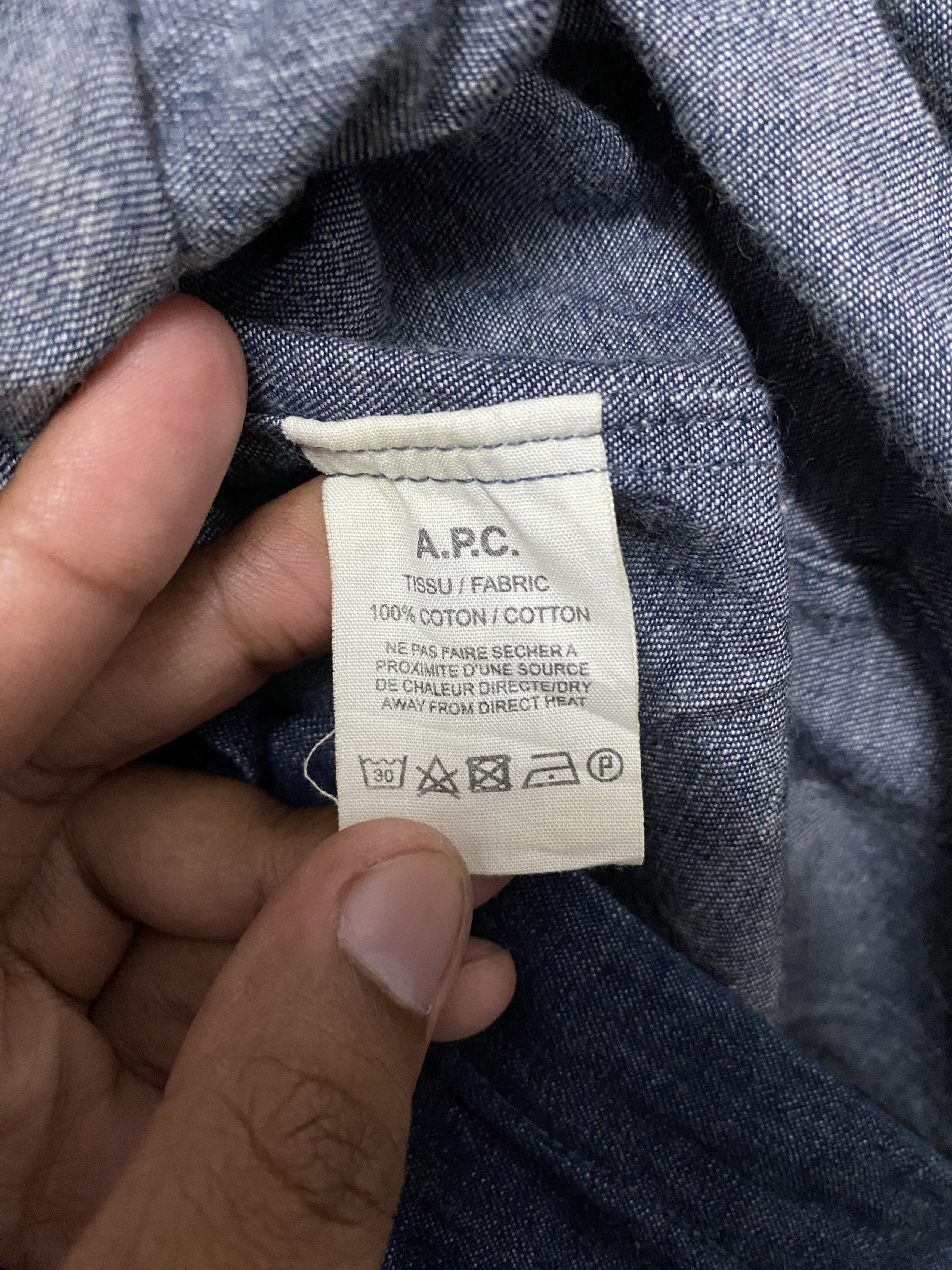 A.P.C. Vintage A.P.C Chambray Jeans Button Up Shirts Size US M / EU 48-50 / 2 - 8 Thumbnail