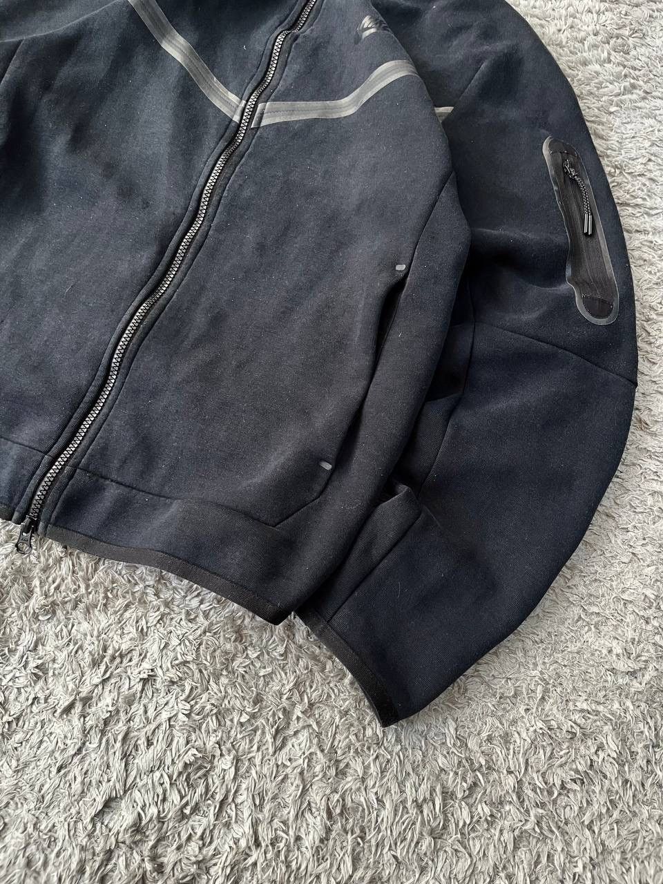 Nike × Vintage Nike Zip Hoodie Tech-Fleece Streetwear Drill Logo Swoosh Size US S / EU 44-46 / 1 - 4 Thumbnail
